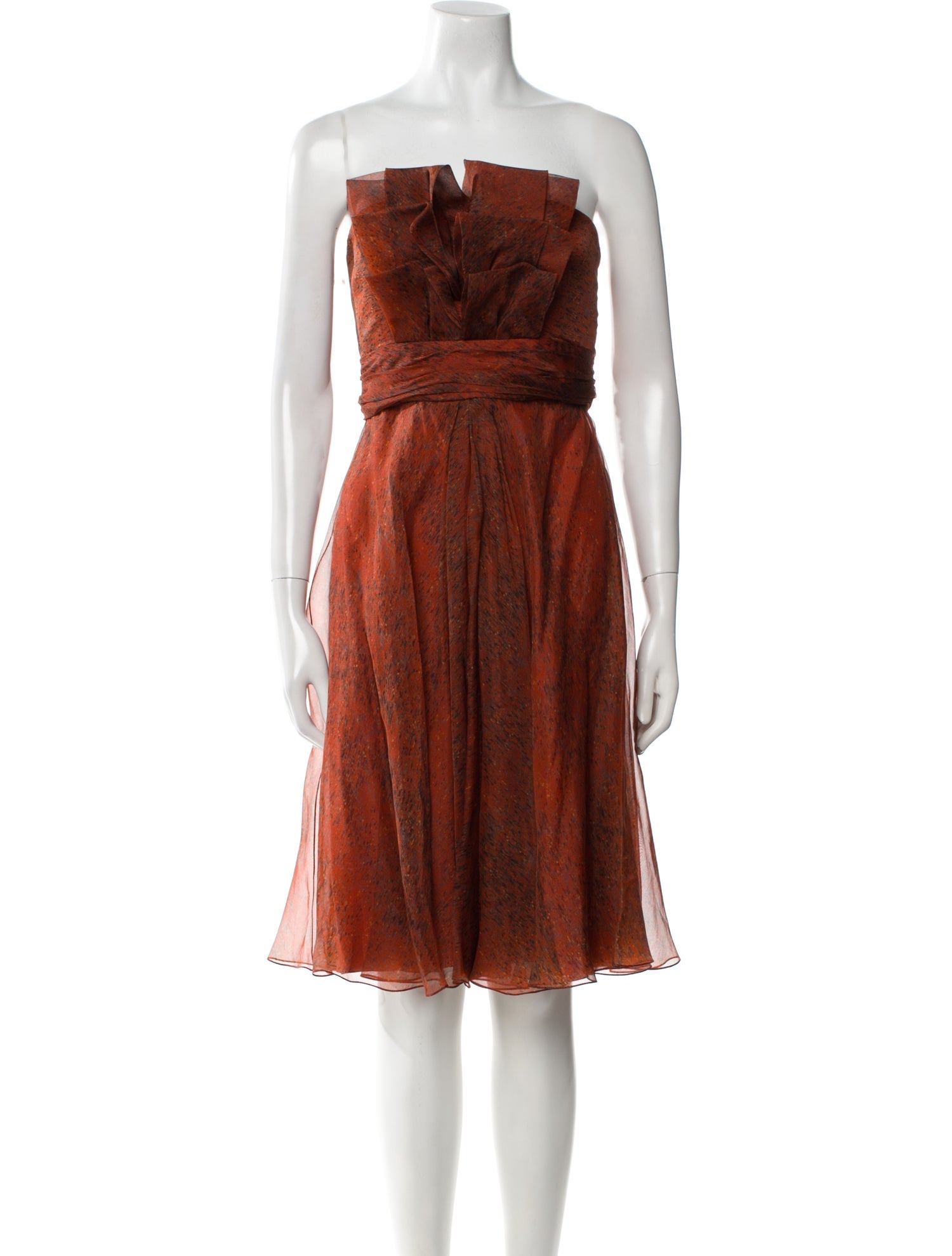 Carolina Herrera Silk Knee-Length Dress