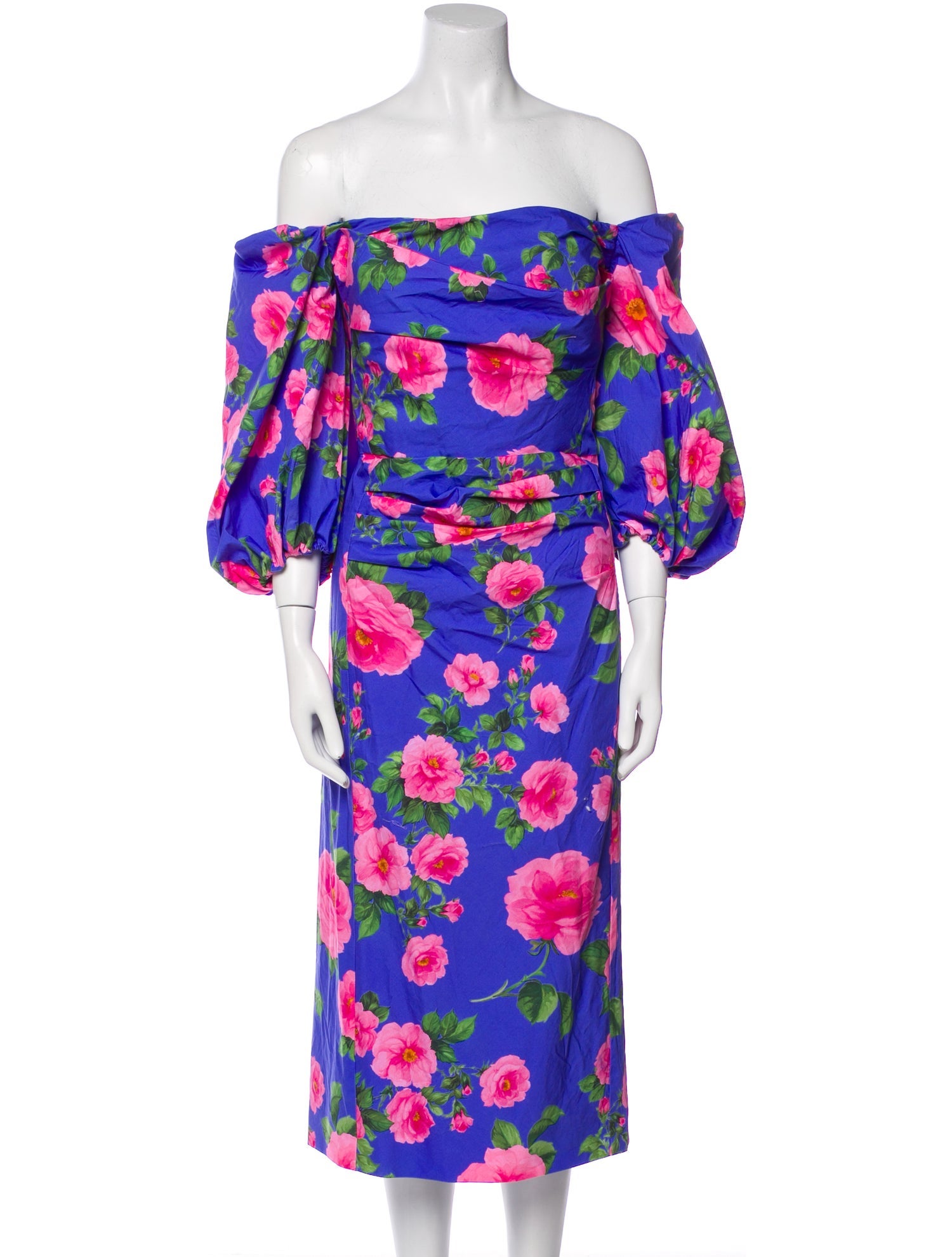 Carolina Herrera Floral Print Midi Length Dress w/ Tags