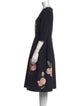 Carolina Herrera Floral Print Midi Length Dress
