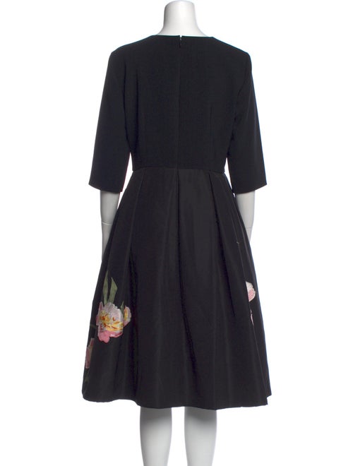 Carolina Herrera Floral Print Midi Length Dress