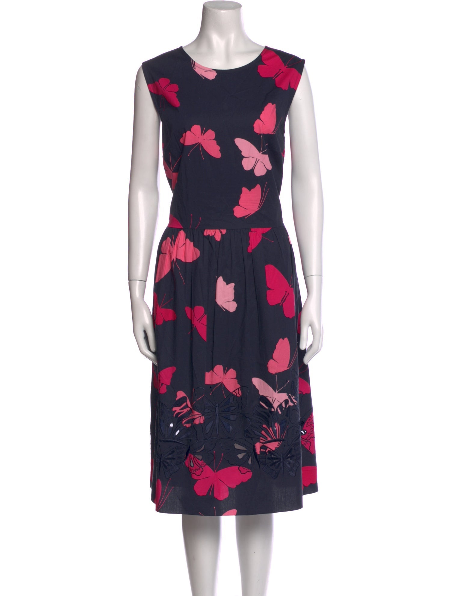 Carolina Herrera Floral Print Midi Length Dress