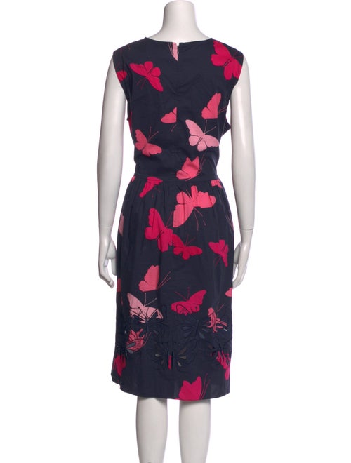 Carolina Herrera Floral Print Midi Length Dress