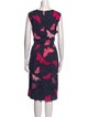 Carolina Herrera Floral Print Midi Length Dress