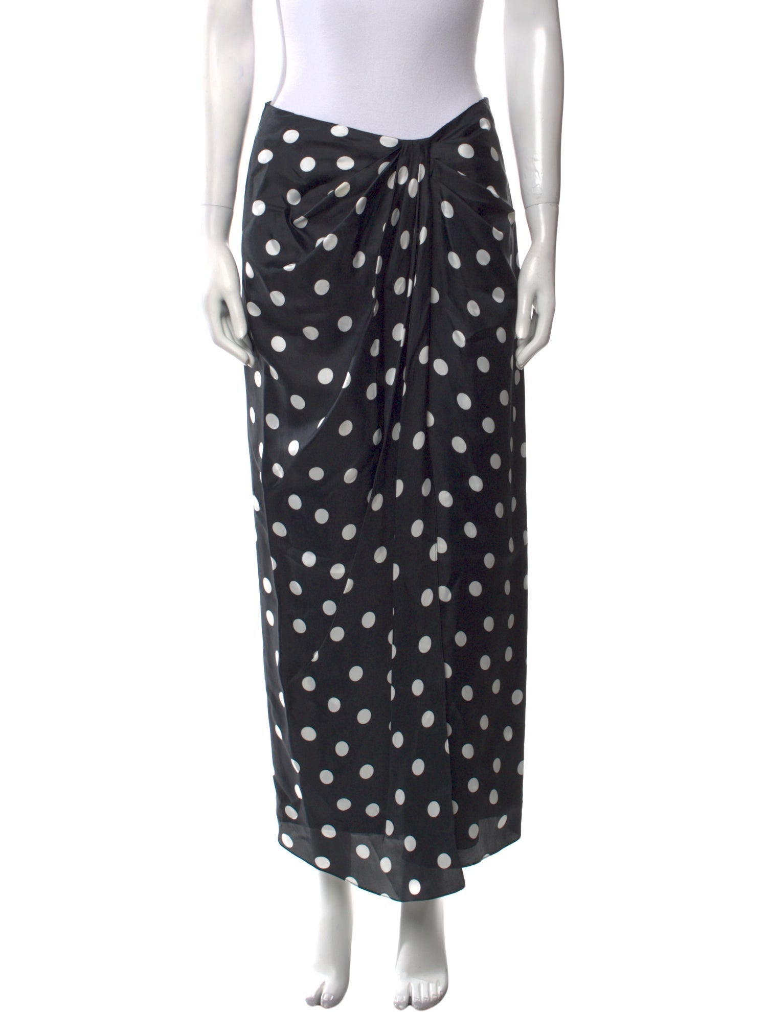 Carolina Herrera Polka Dot Print Midi Length Skirt