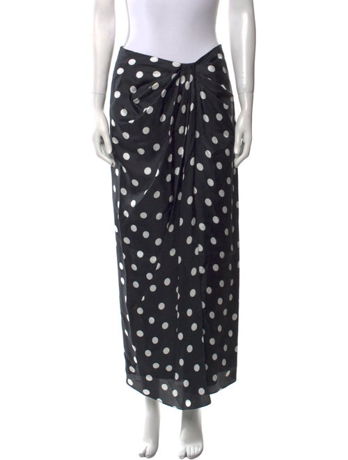 Carolina Herrera Polka Dot Print Midi Length Skirt