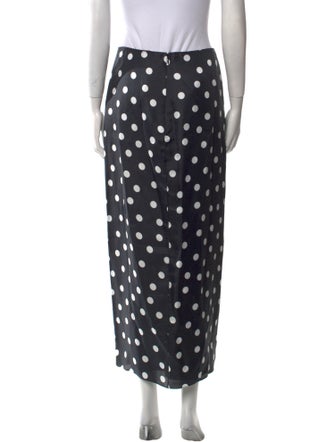 Carolina Herrera Polka Dot Print Midi Length Skirt