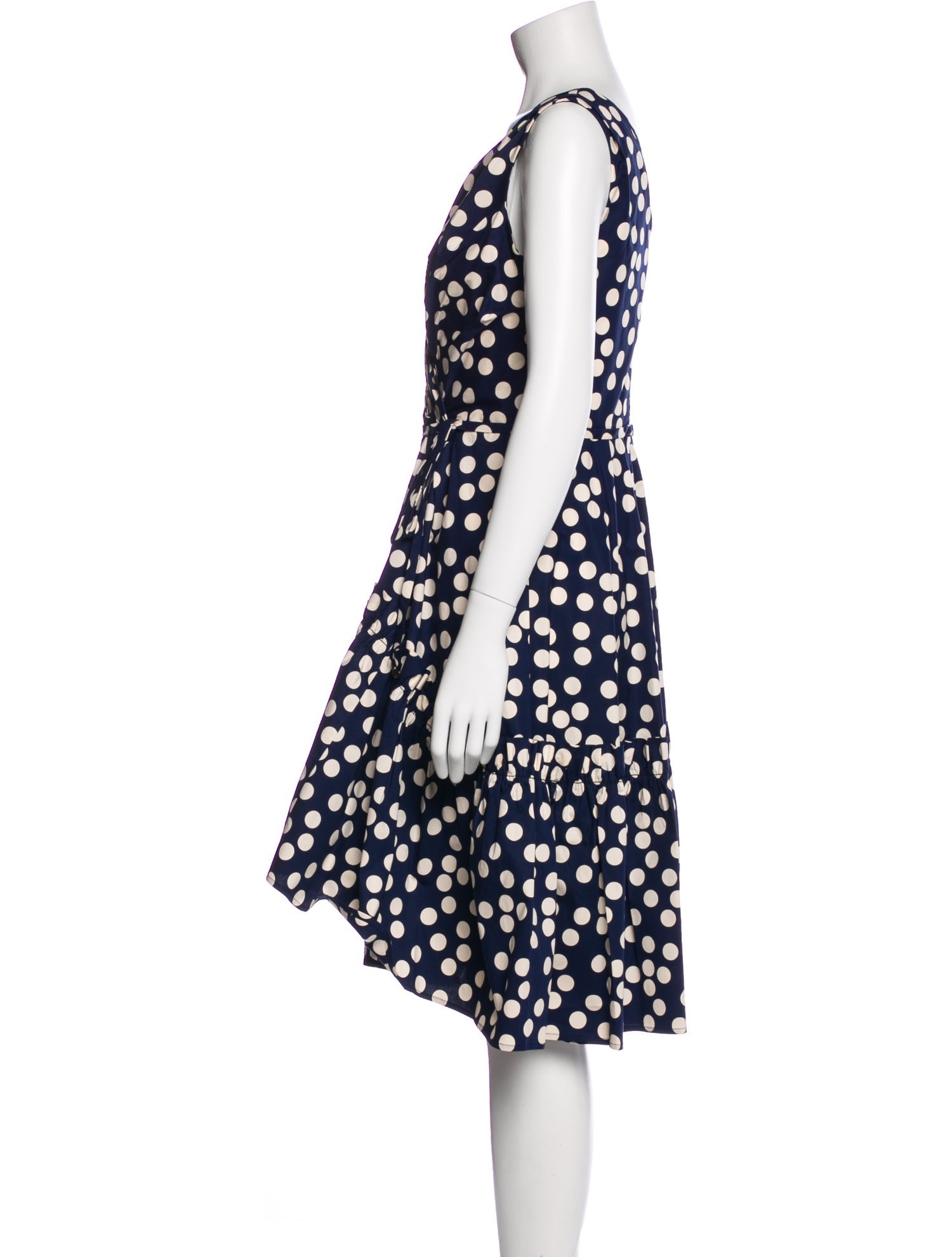 Carolina Herrera Polka Dot Print Knee-Length Dress w/ Tags