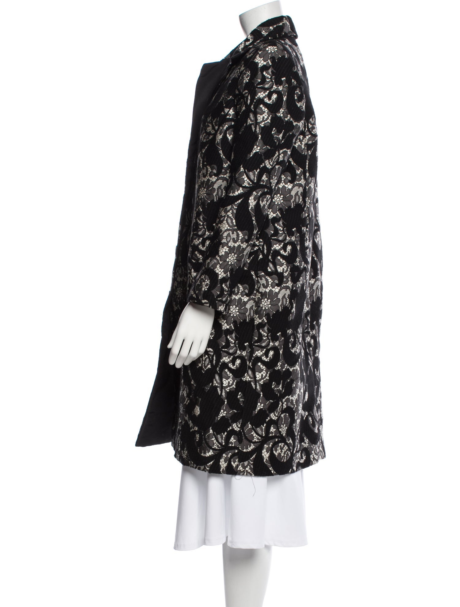 Carolina Herrera Floral Print Trench Coat