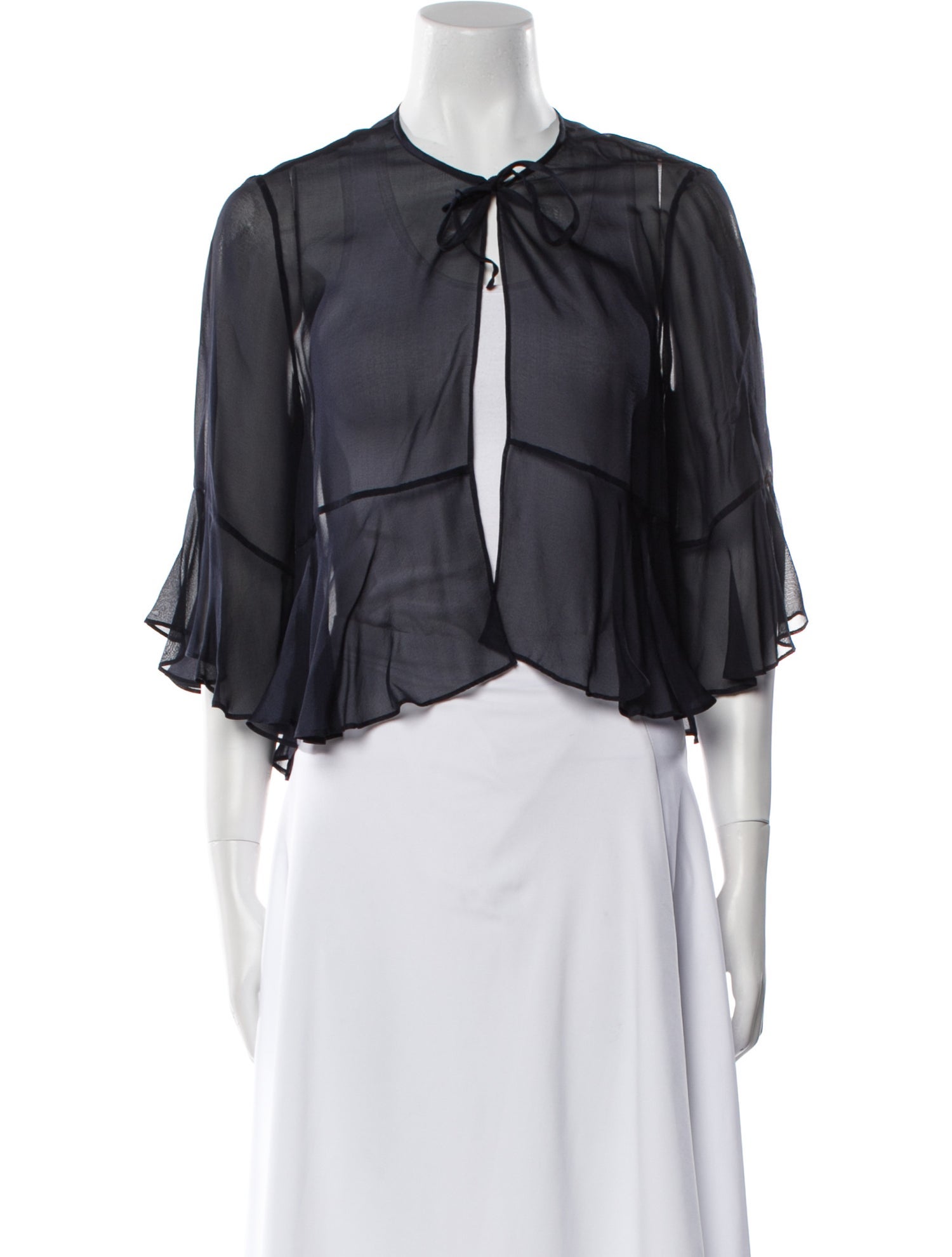 Carolina Herrera Silk Crew Neck Crop Top w/ Tags