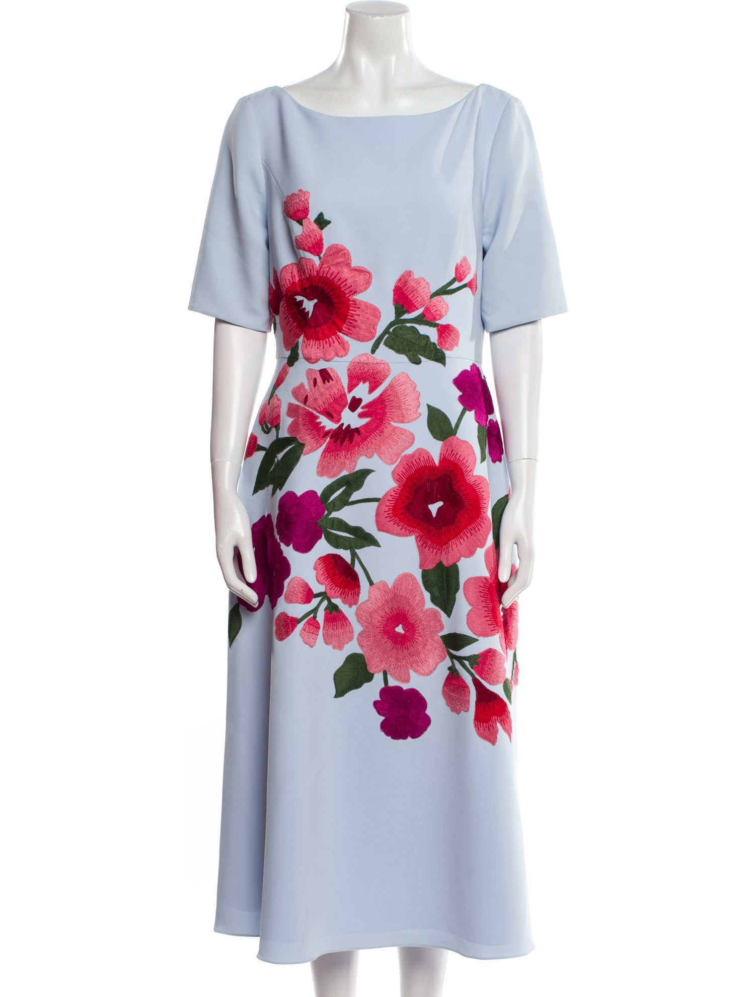 Carolina Herrera Floral Print Long Dress w/ Tags