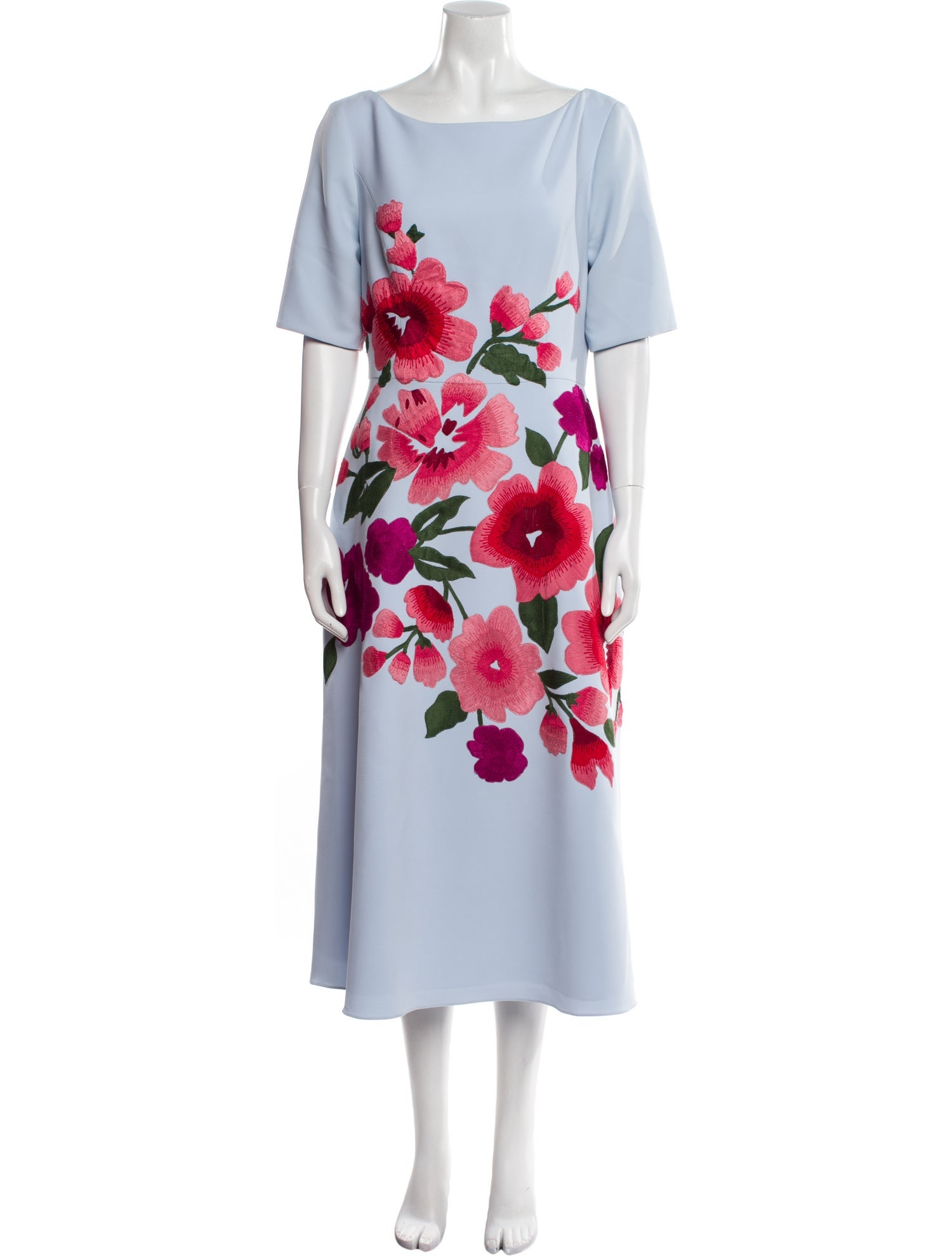Carolina Herrera Floral Print Long Dress