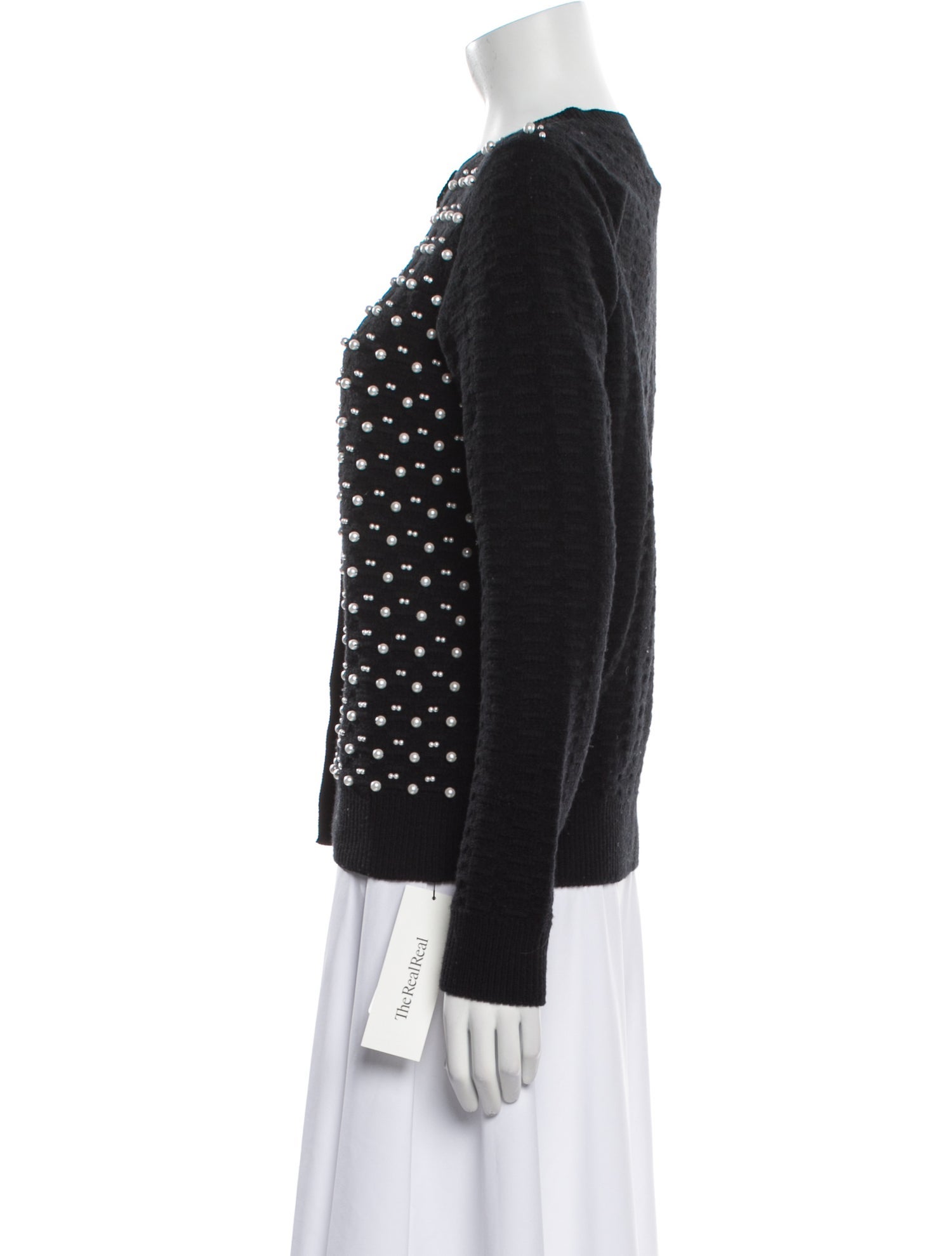 Carolina Herrera Virgin Wool Polka Dot Print Sweater