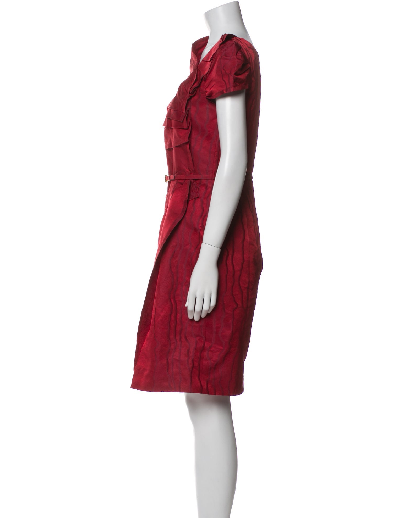 Carolina Herrera Cowl Neck Knee-Length Dress