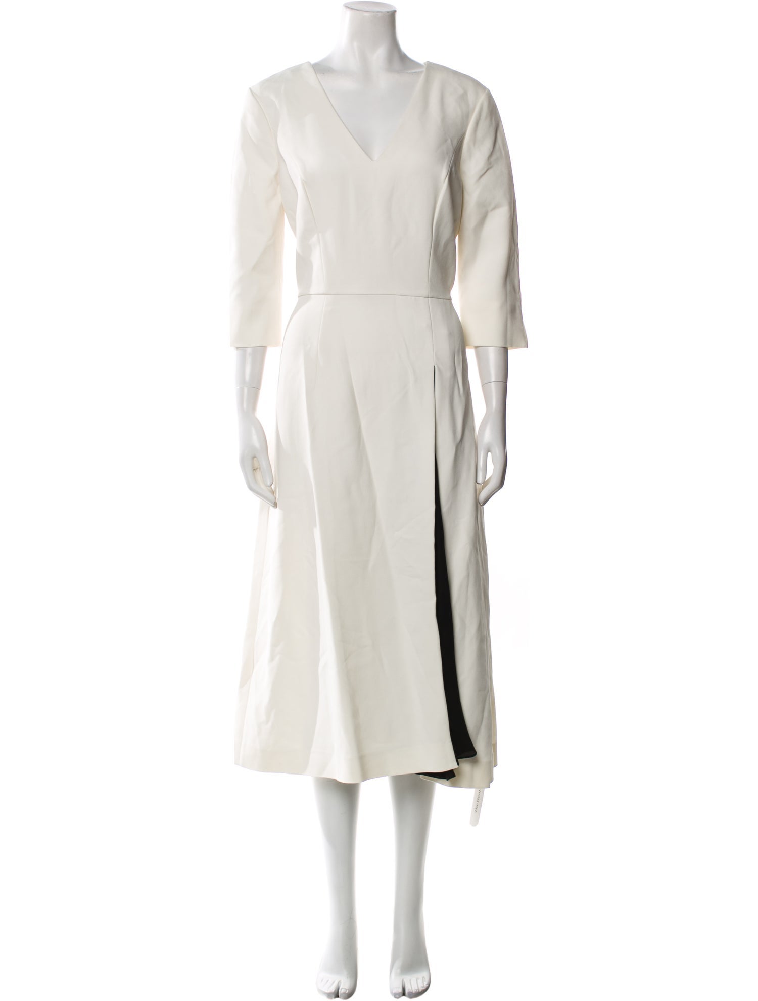 Carolina Herrera V-Neck Long Dress