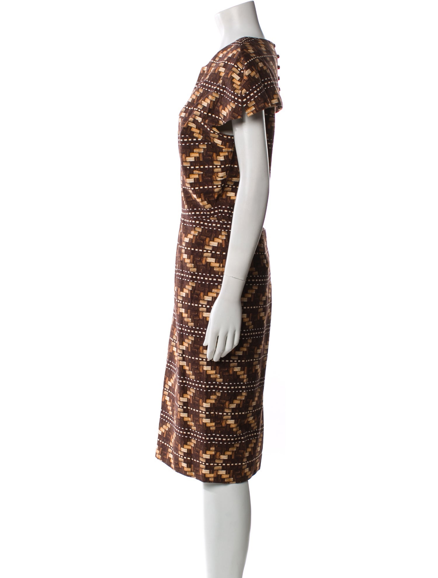 Carolina Herrera Printed Midi Length Dress