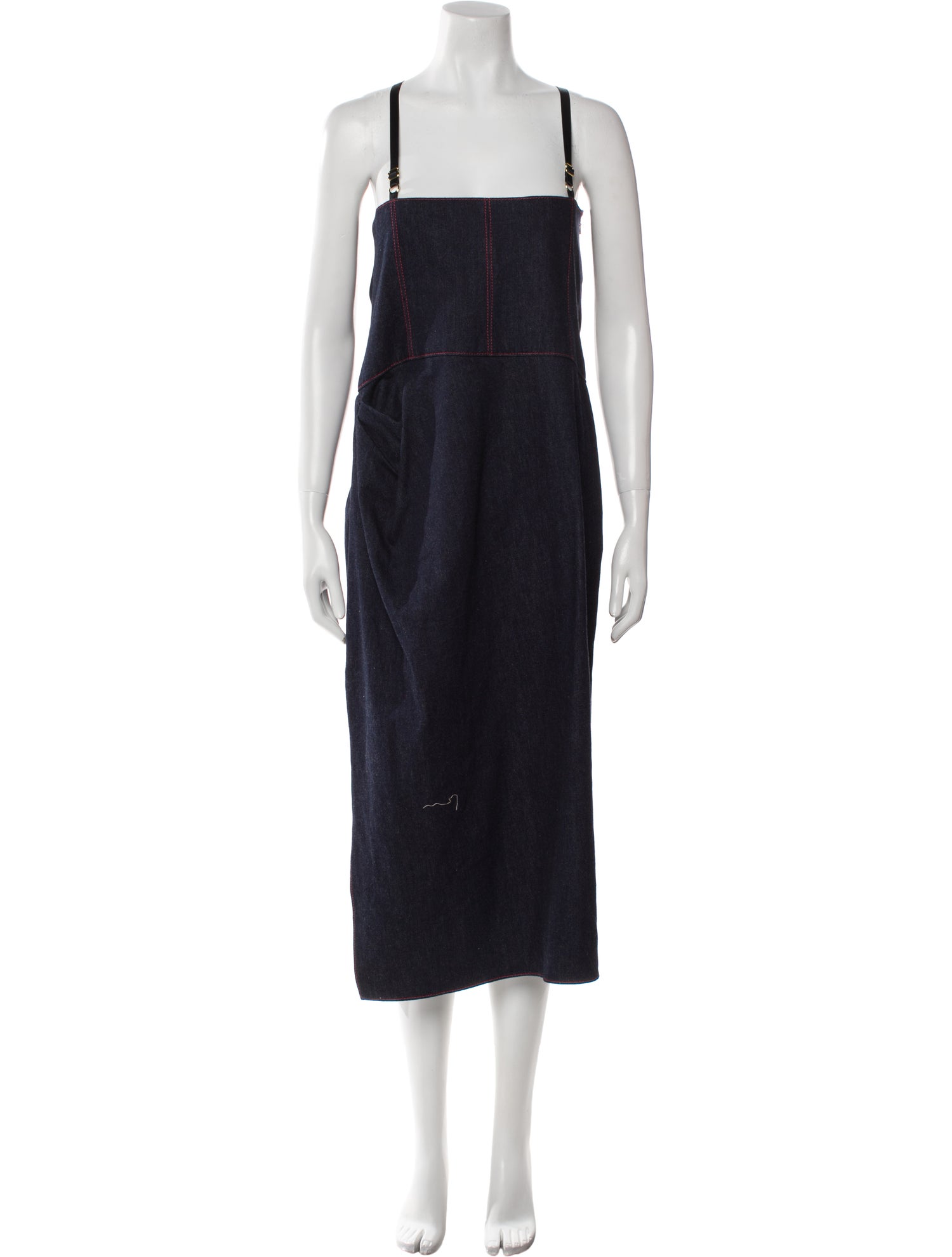 Carolina Herrera Square Neckline Long Dress