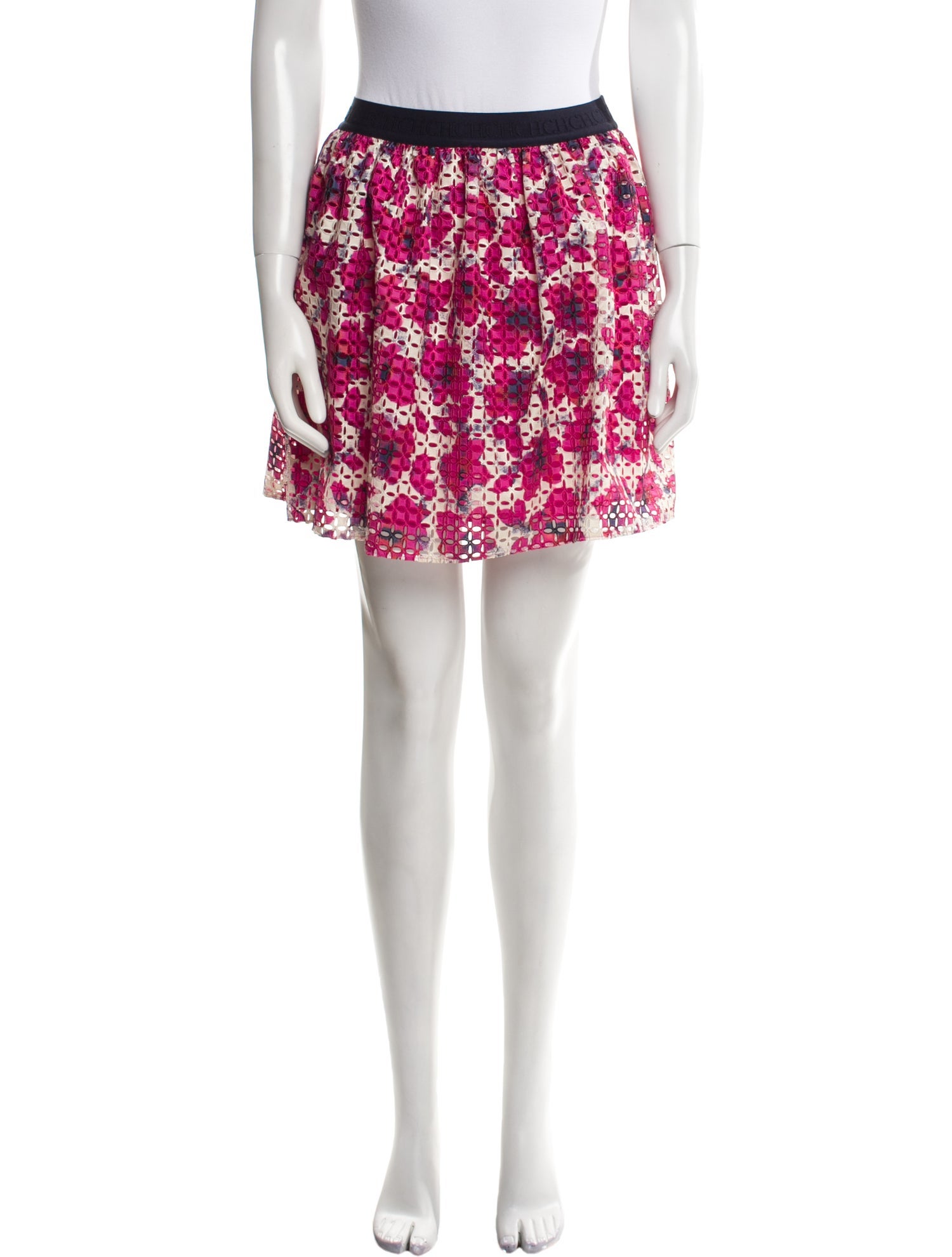 Carolina Herrera Floral Print Mini Skirt
