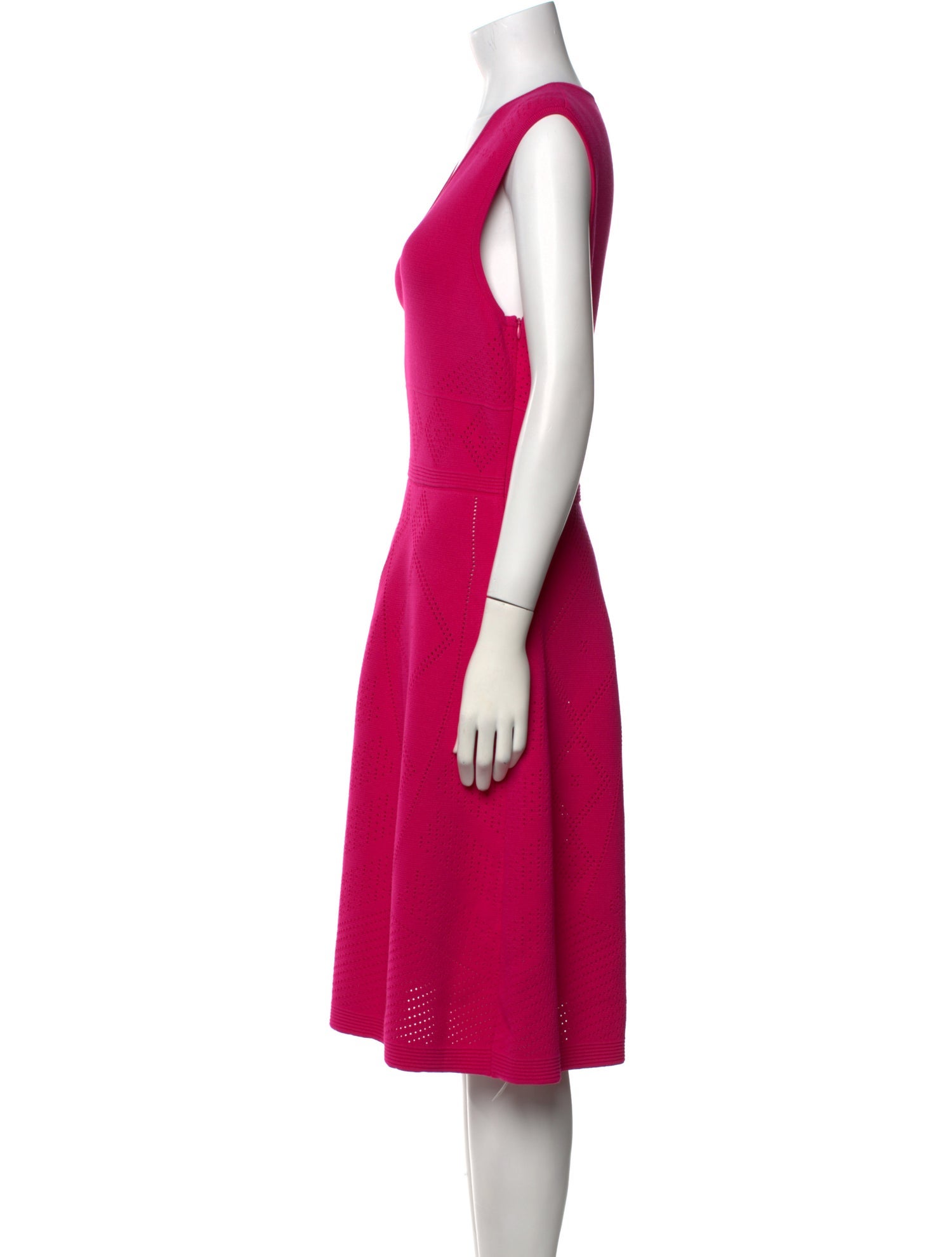 Carolina Herrera V-Neck Knee-Length Dress