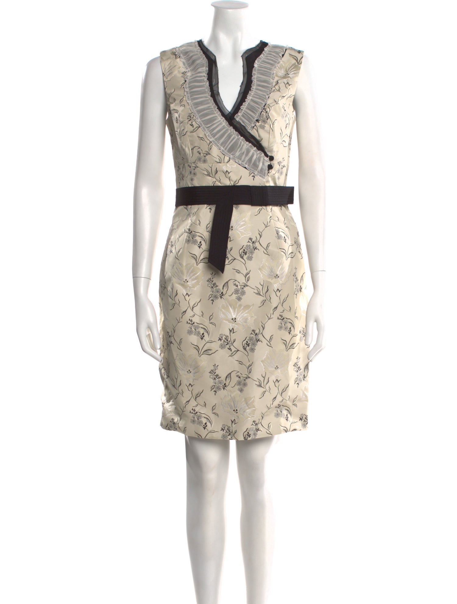 Carolina Herrera Lace Pattern Mini Dress