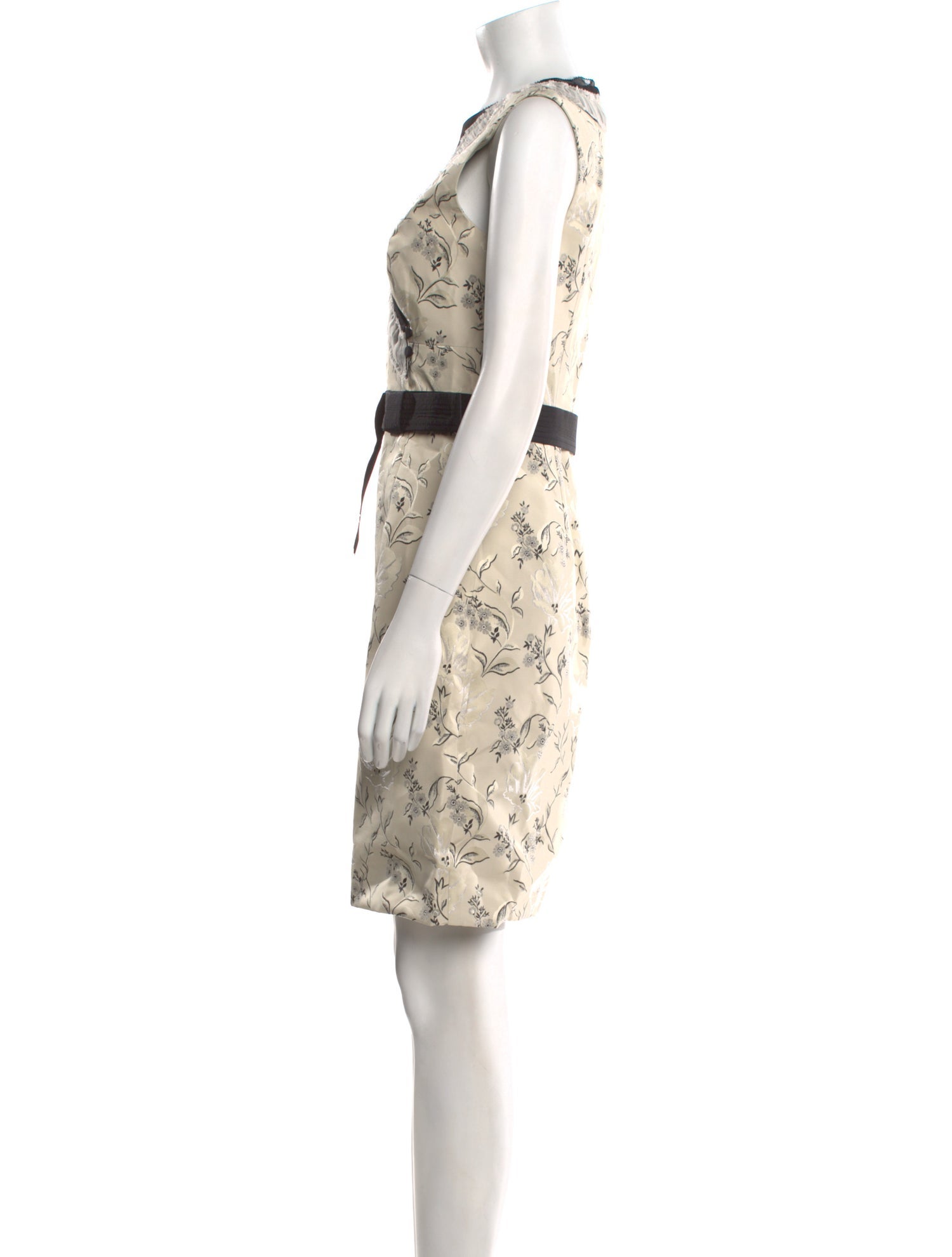 Carolina Herrera Lace Pattern Mini Dress