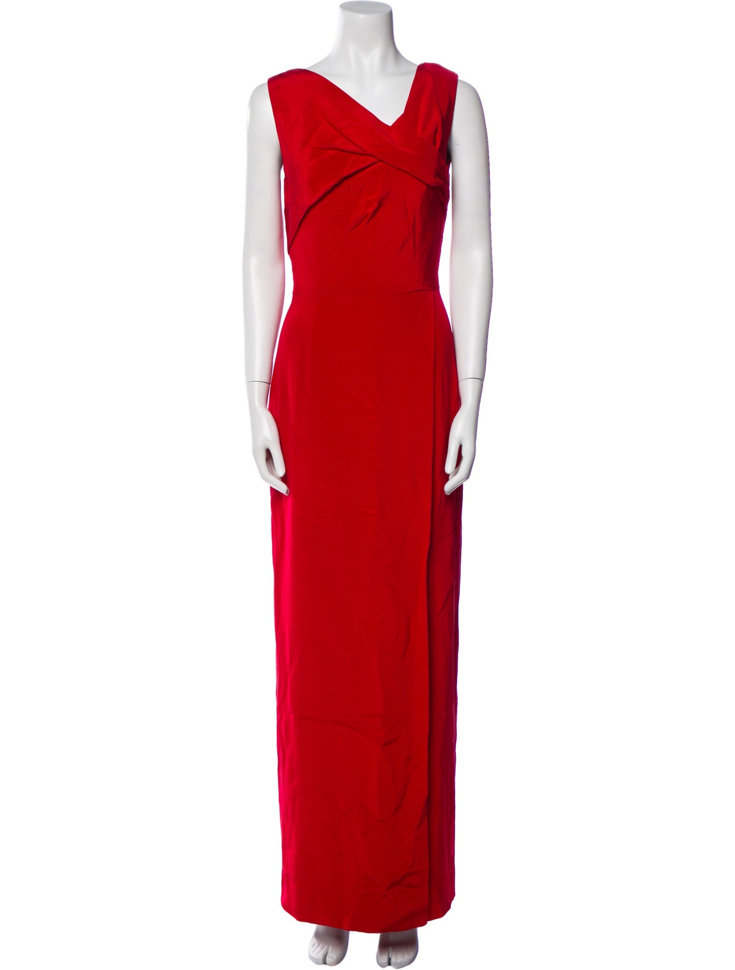Carolina Herrera V-Neck Long Dress
