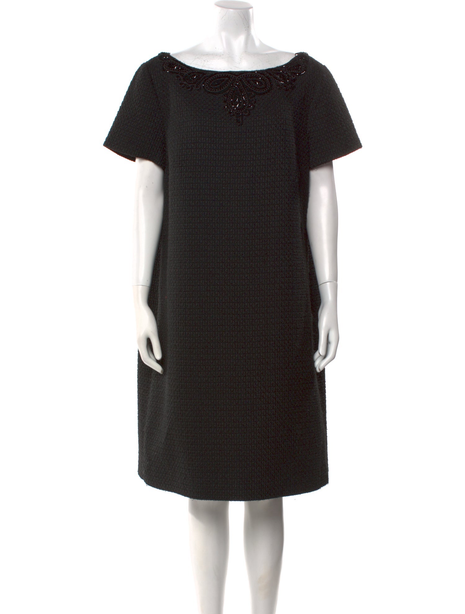 Carolina Herrera Bateau Neckline Knee-Length Dress