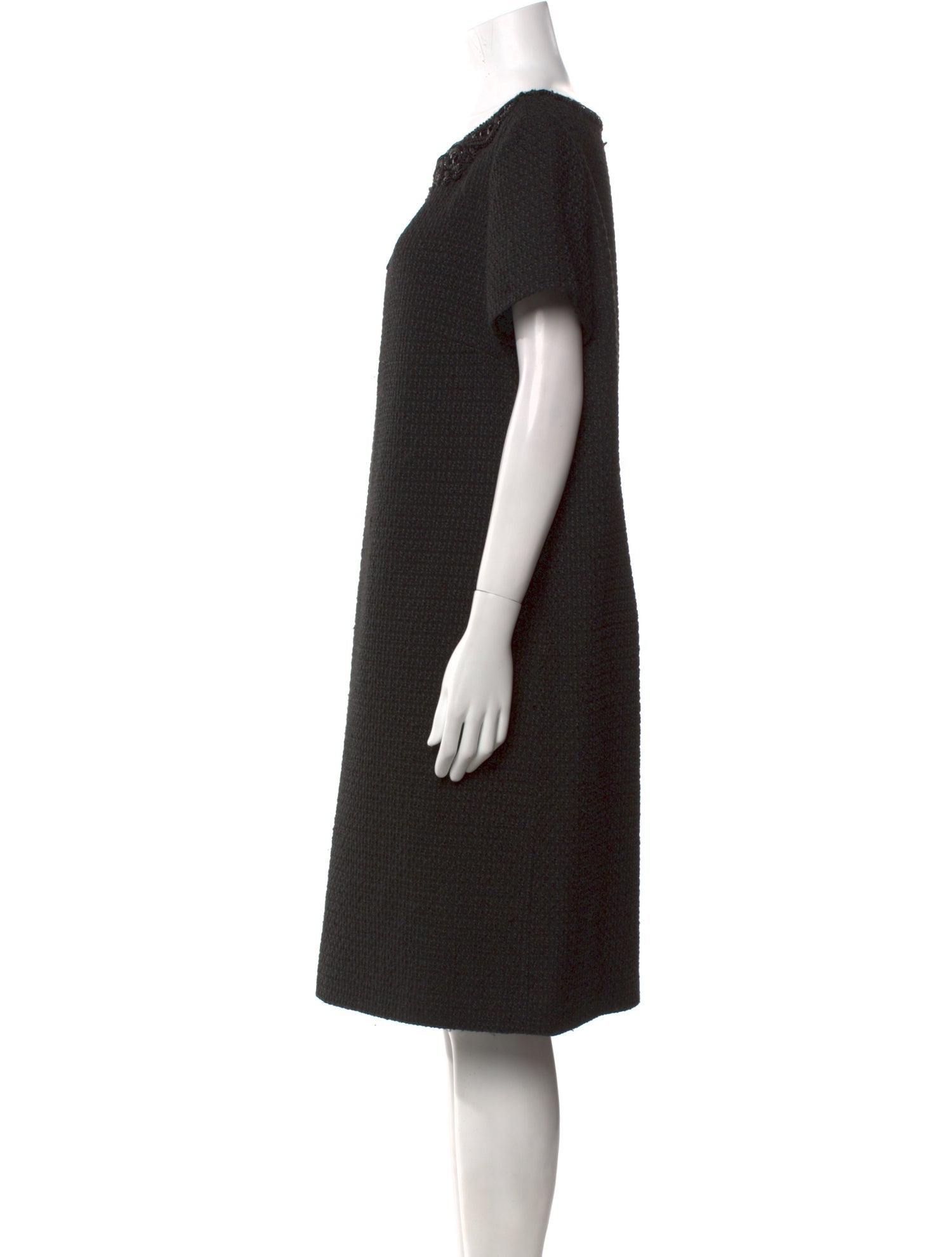 Carolina Herrera Bateau Neckline Knee-Length Dress