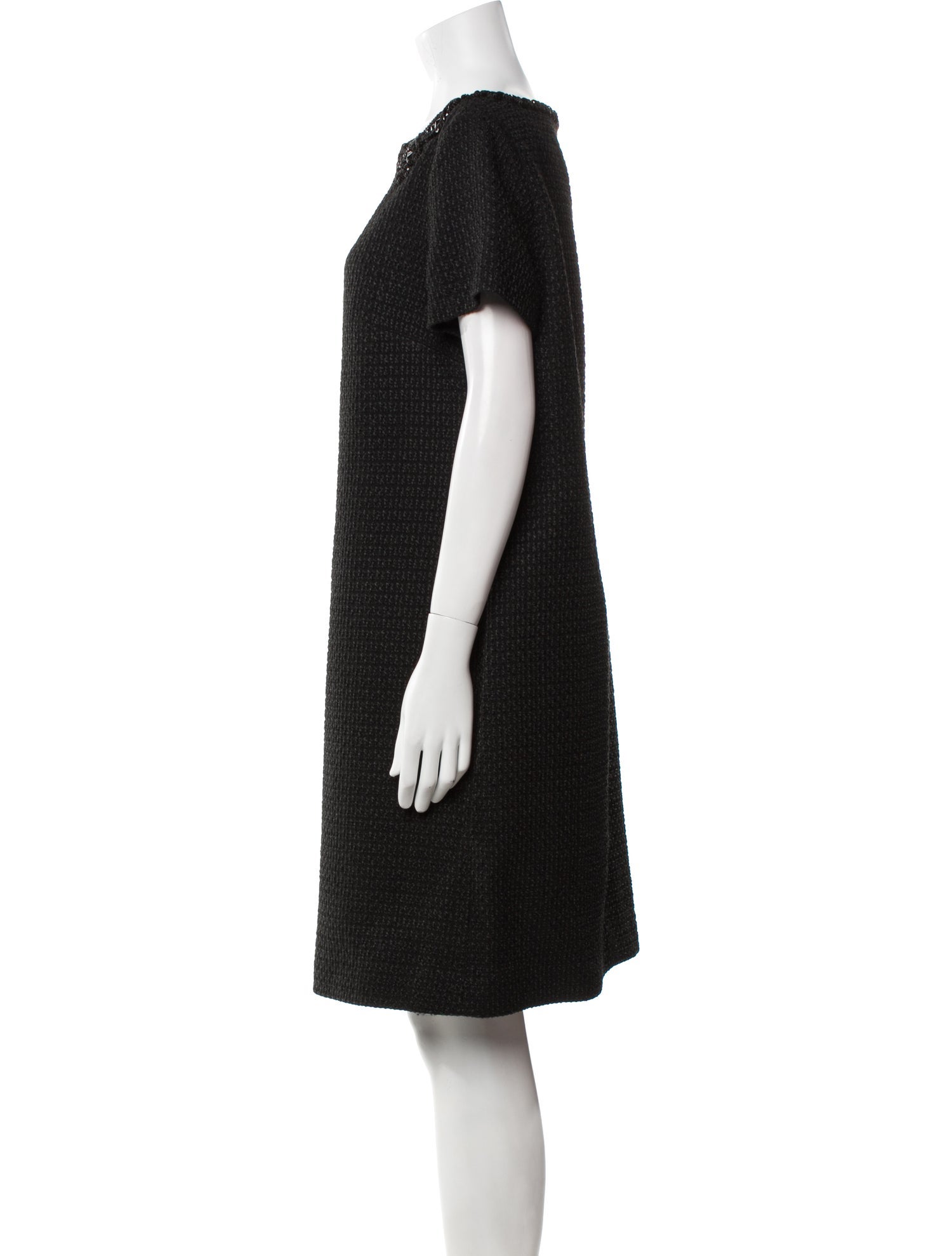 Carolina Herrera Bateau Neckline Knee-Length Dress