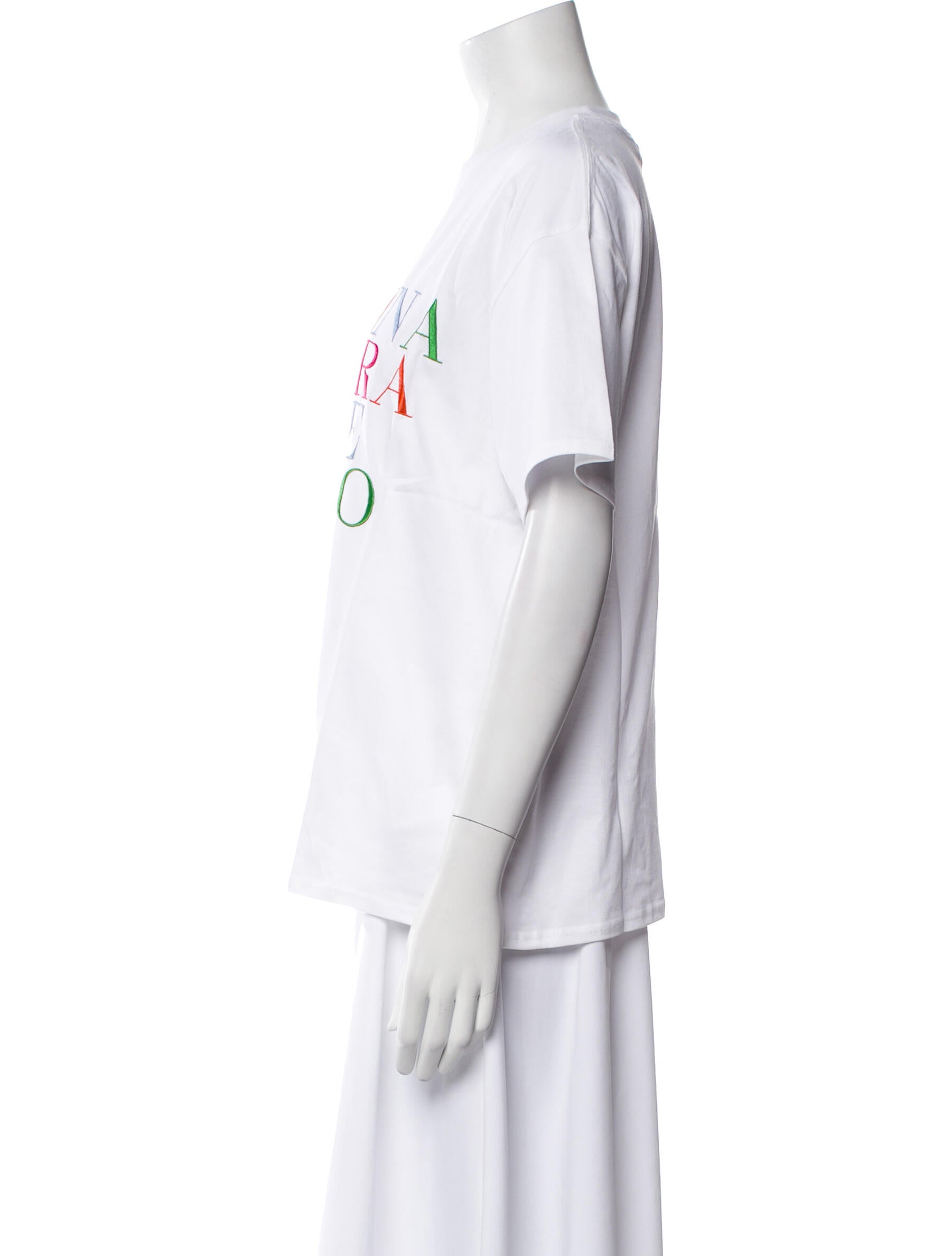 Carolina Herrera Graphic Print Crew Neck T-Shirt w/ Tags