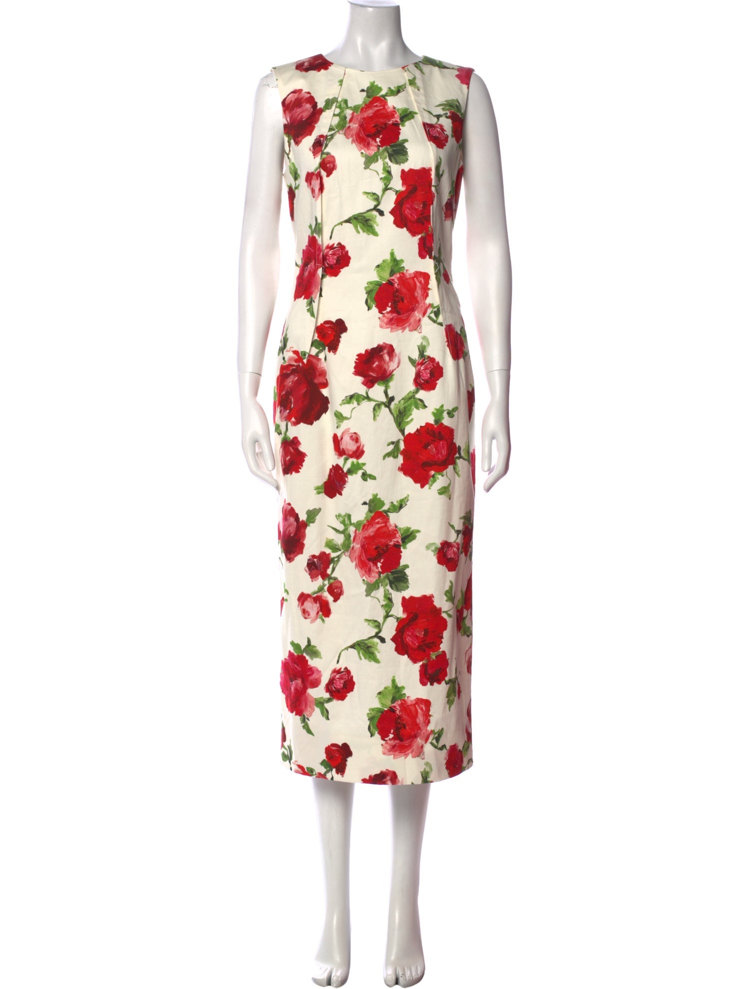 Carolina Herrera Floral Print Midi Length Dress