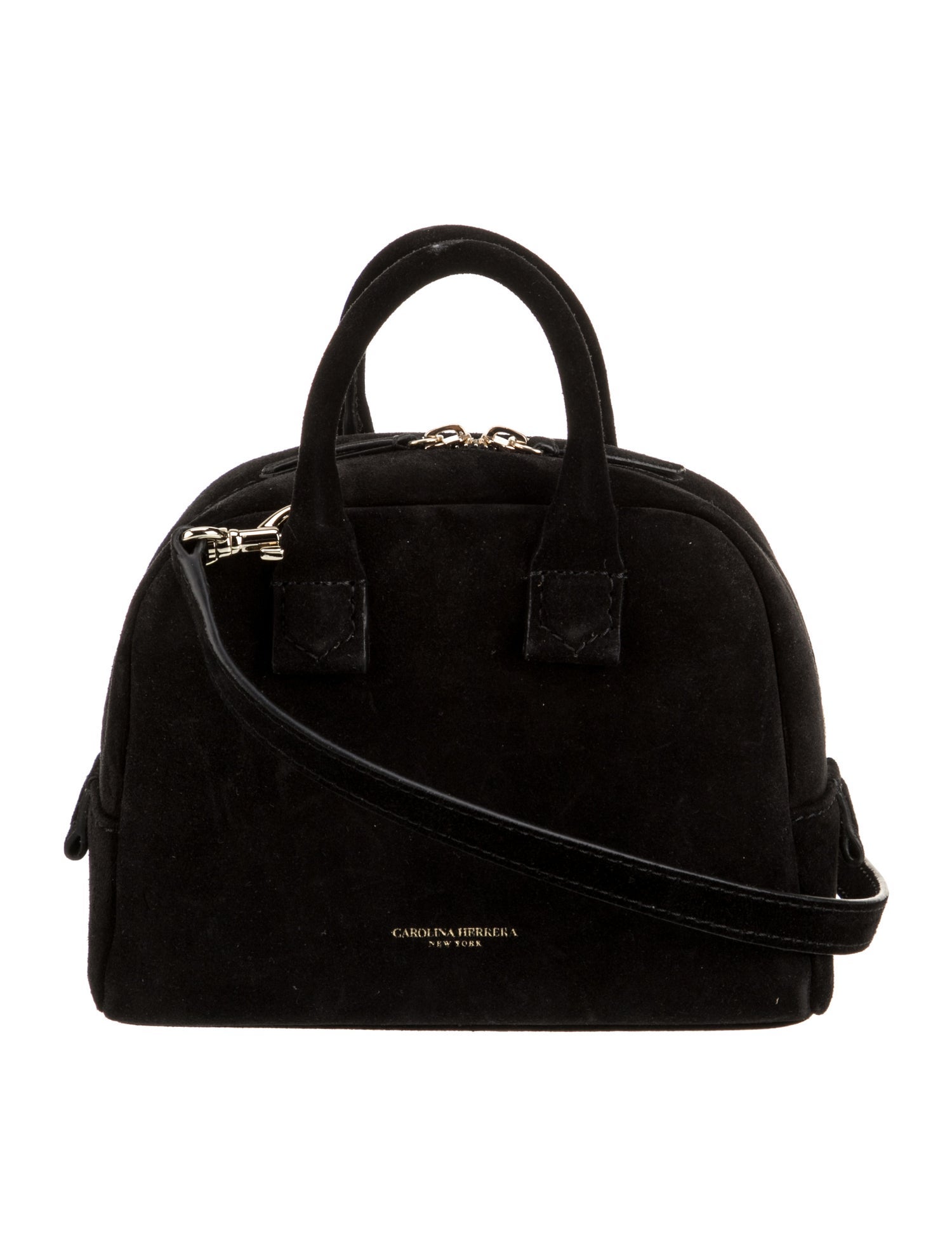 Carolina Herrera Suede Top Handle Bag