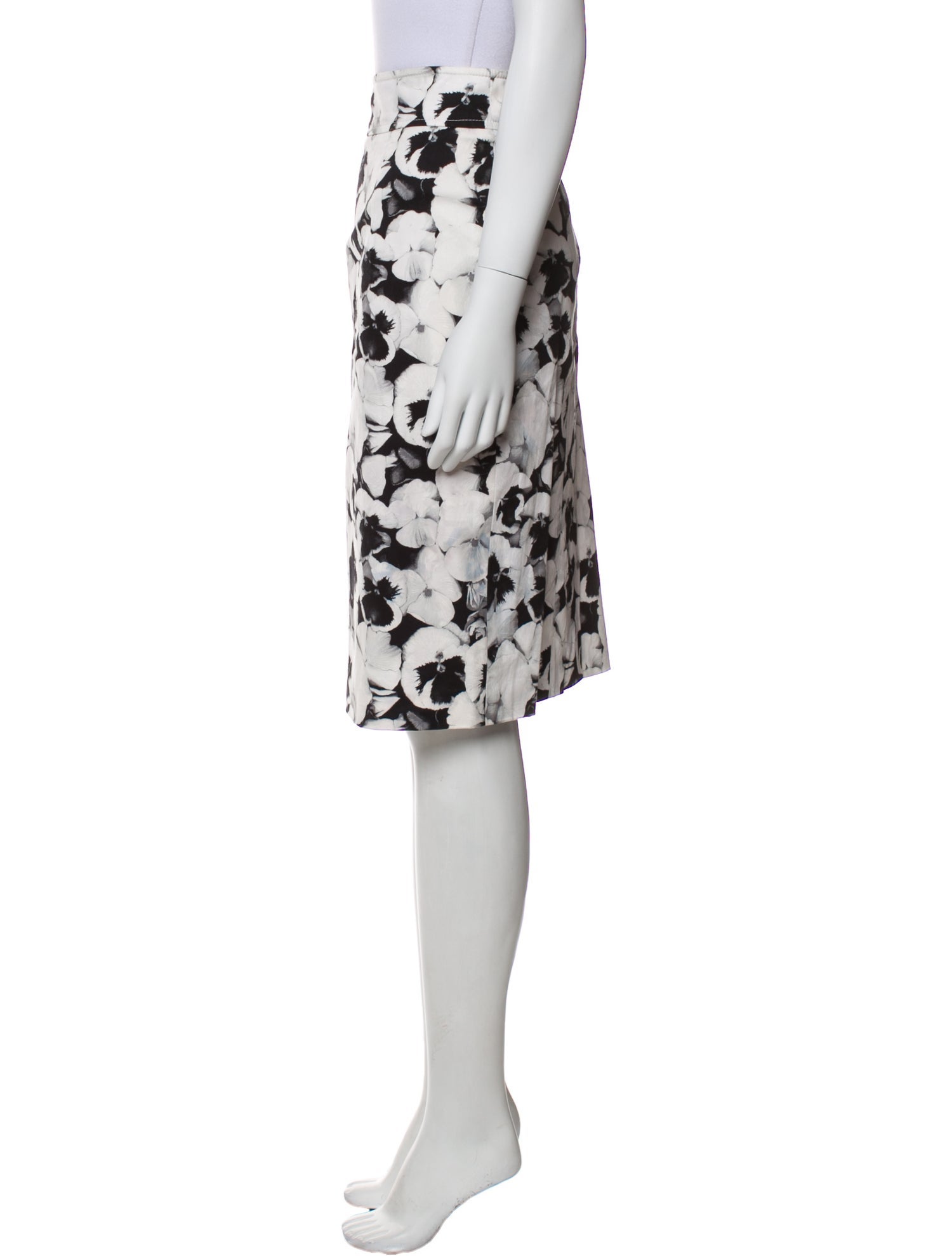 Carolina Herrera Floral Print Knee-Length Skirt