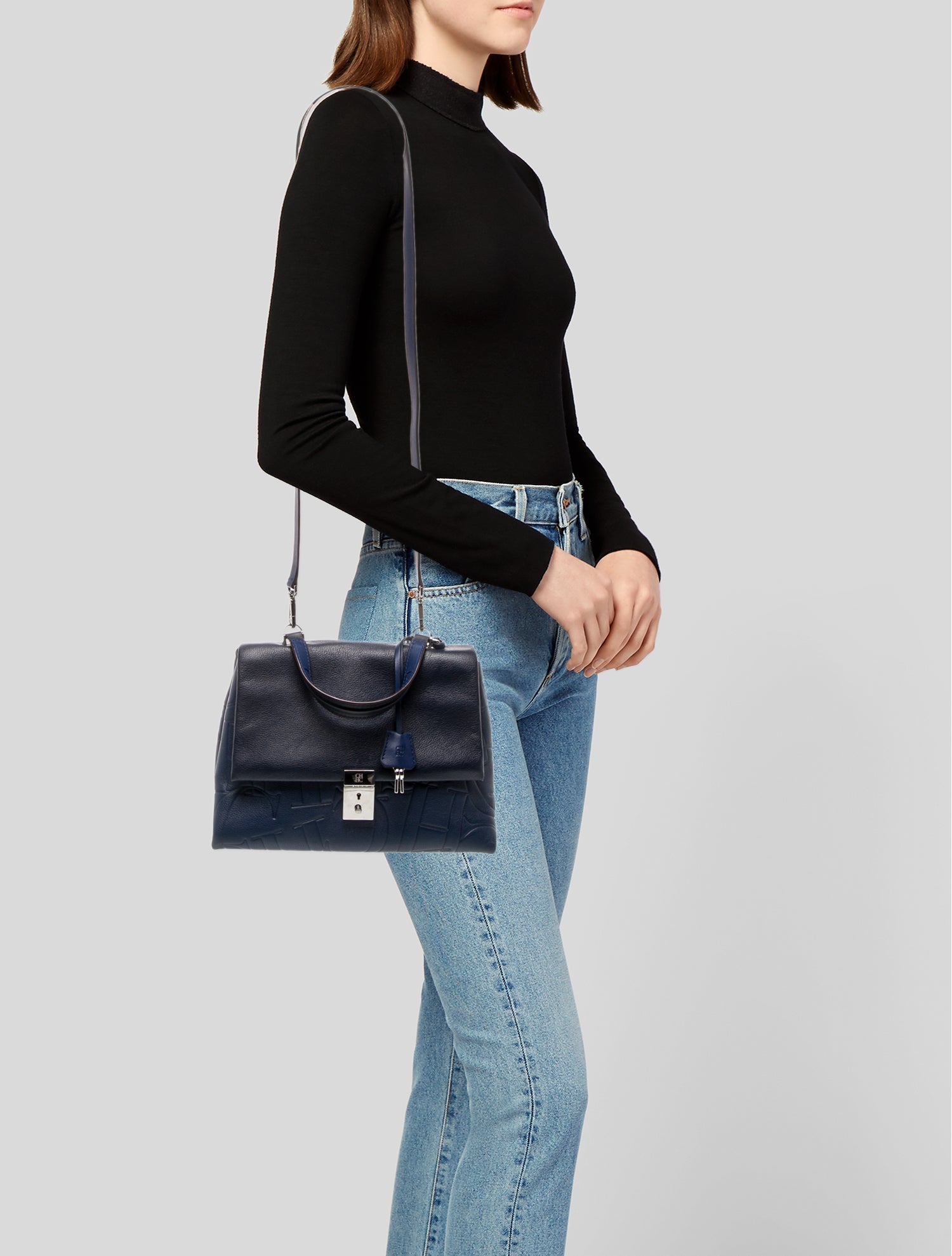 Carolina Herrera Leather Shoulder Bag
