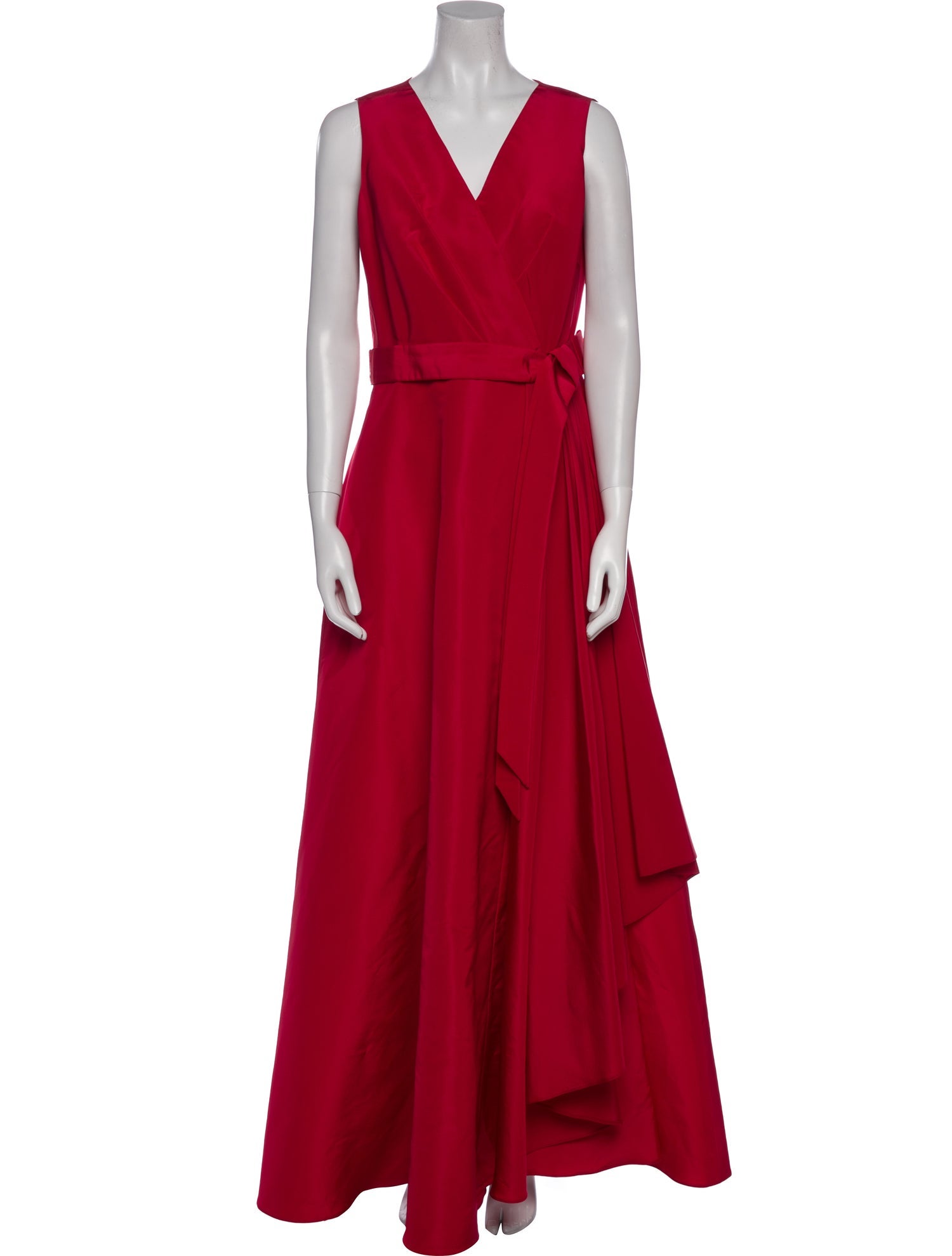 Carolina Herrera V-Neck Long Dress