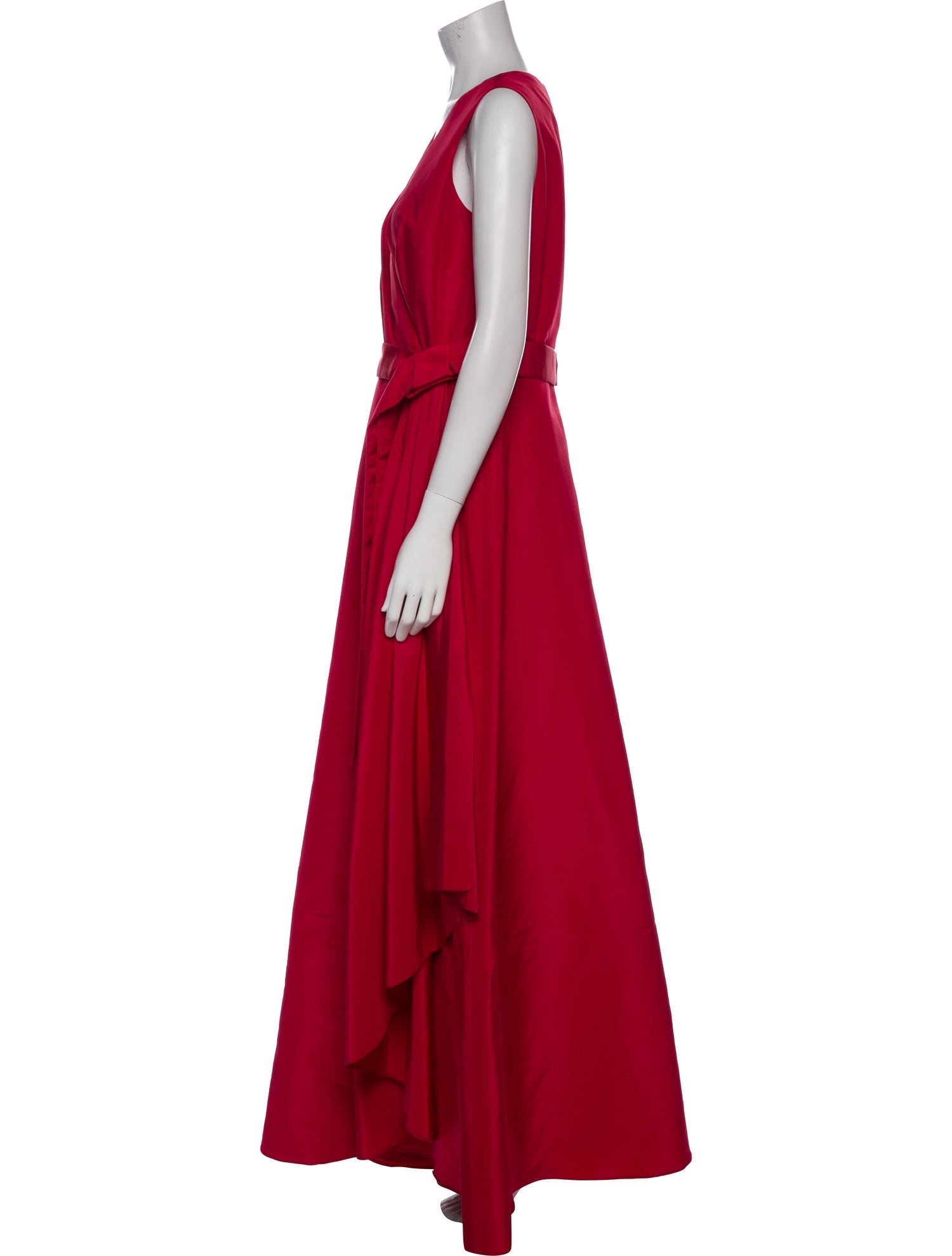 Carolina Herrera V-Neck Long Dress