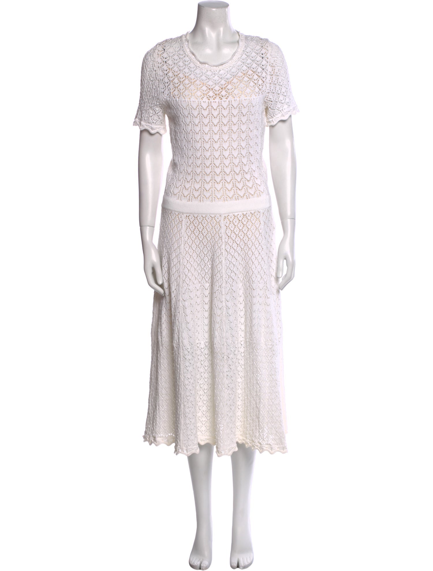 Carolina Herrera Crew Neck Midi Length Dress w/ Tags