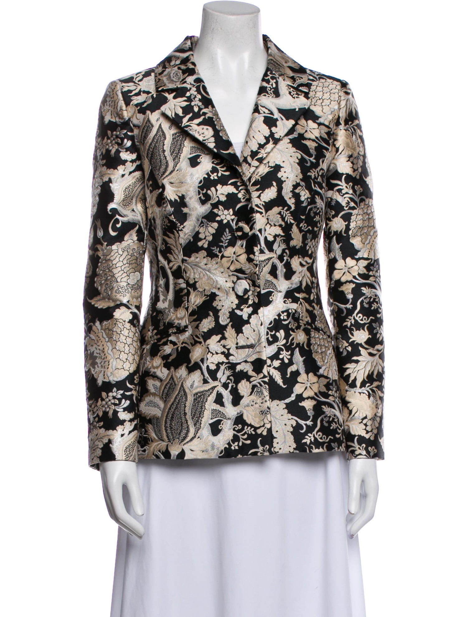 Carolina Herrera Floral Print Blazer
