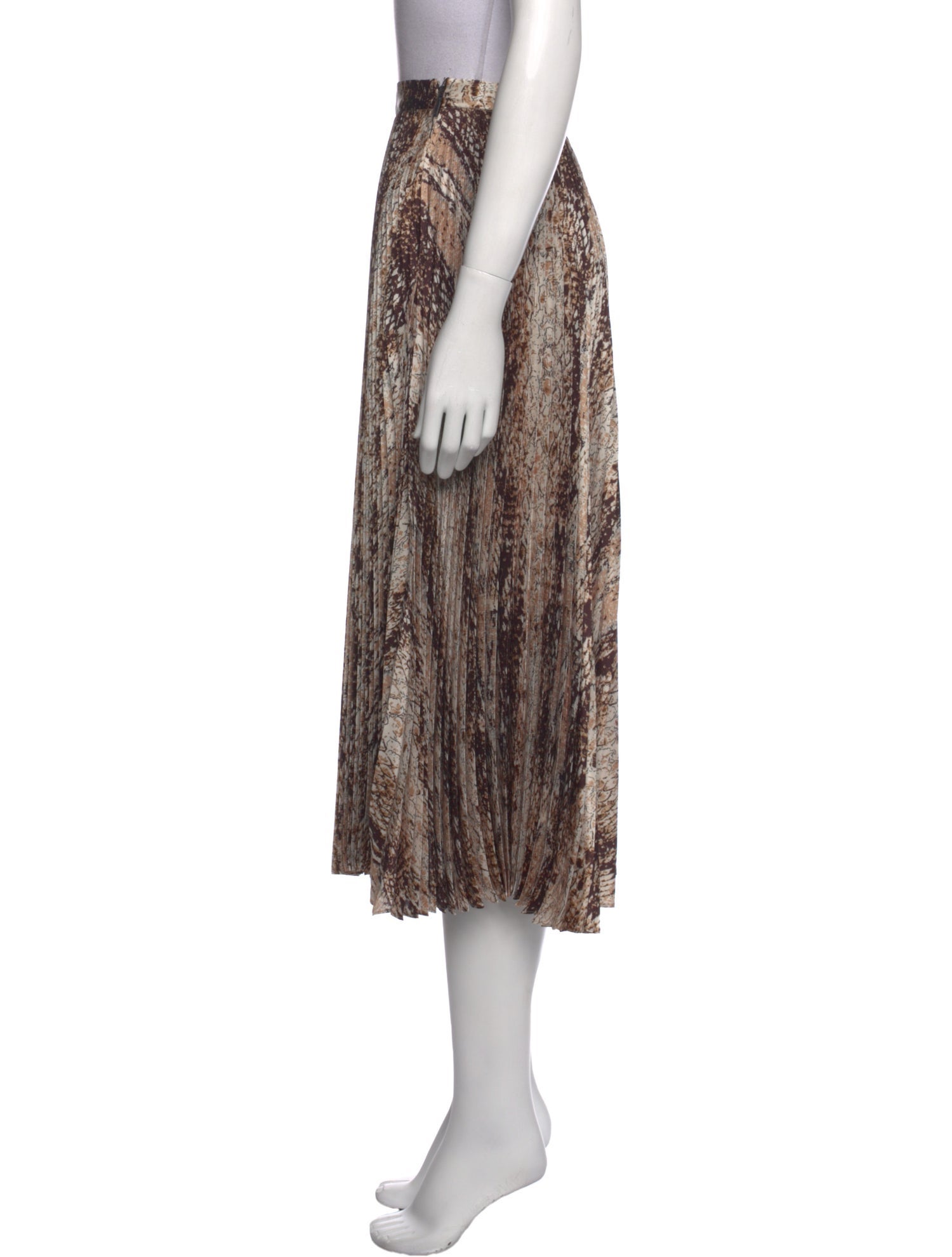 CH Carolina Herrera Animal Print Midi Length Skirt