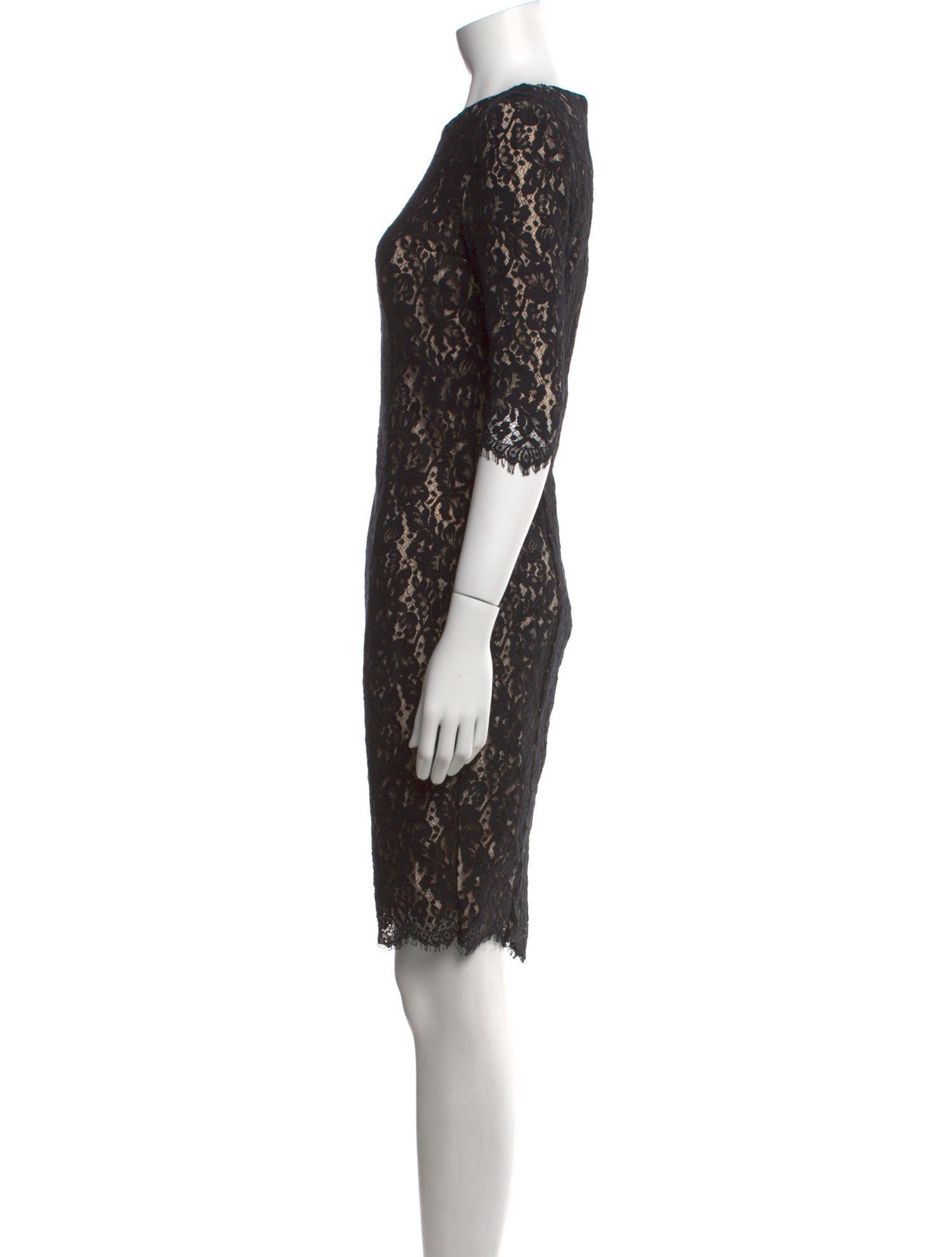 Carolina Herrera Lace Knee-Length Dress