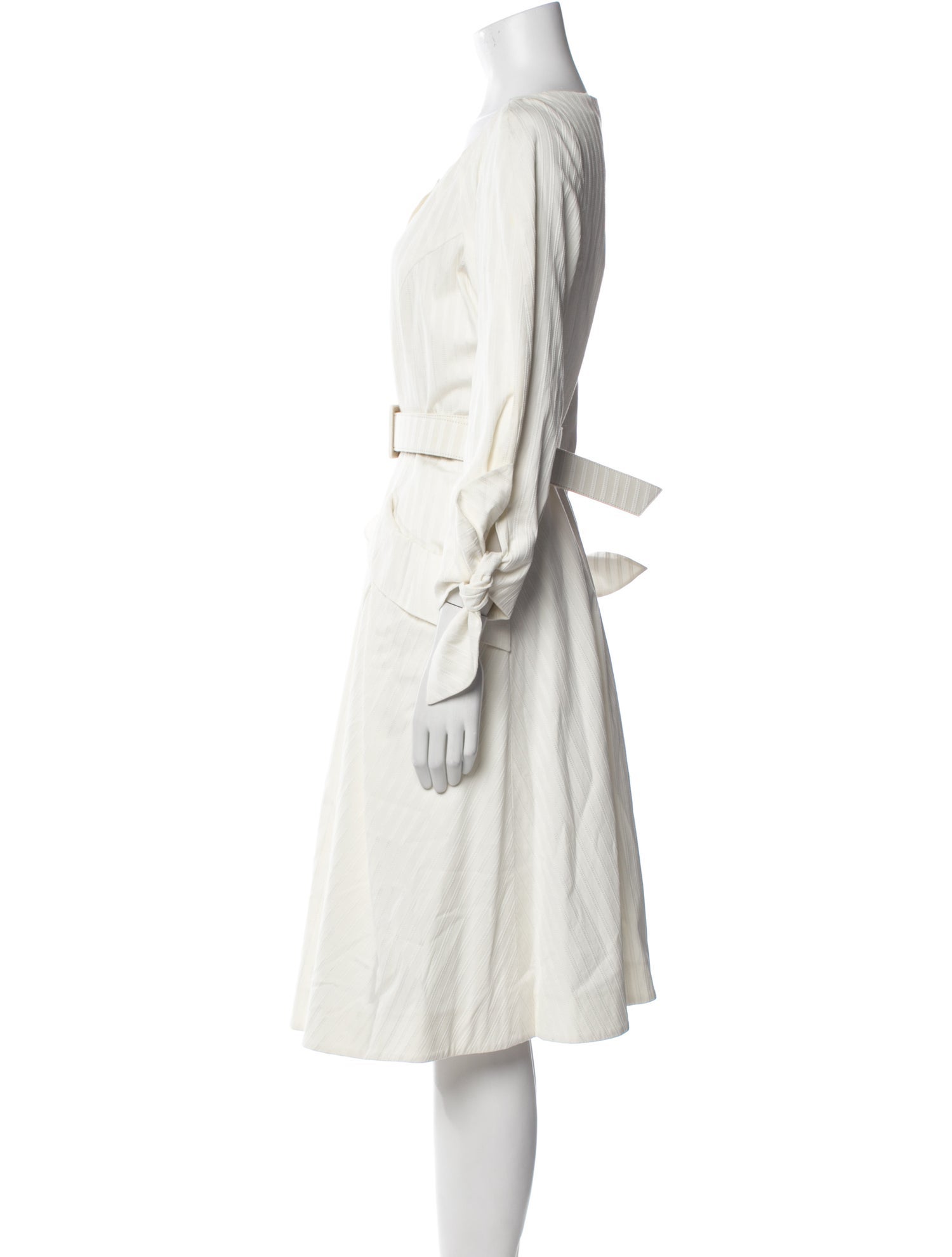 Carolina Herrera Bateau Neckline Midi Length Dress