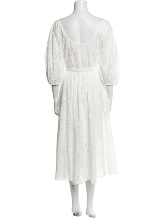 Carolina Herrera Bateau Neckline Long Dress