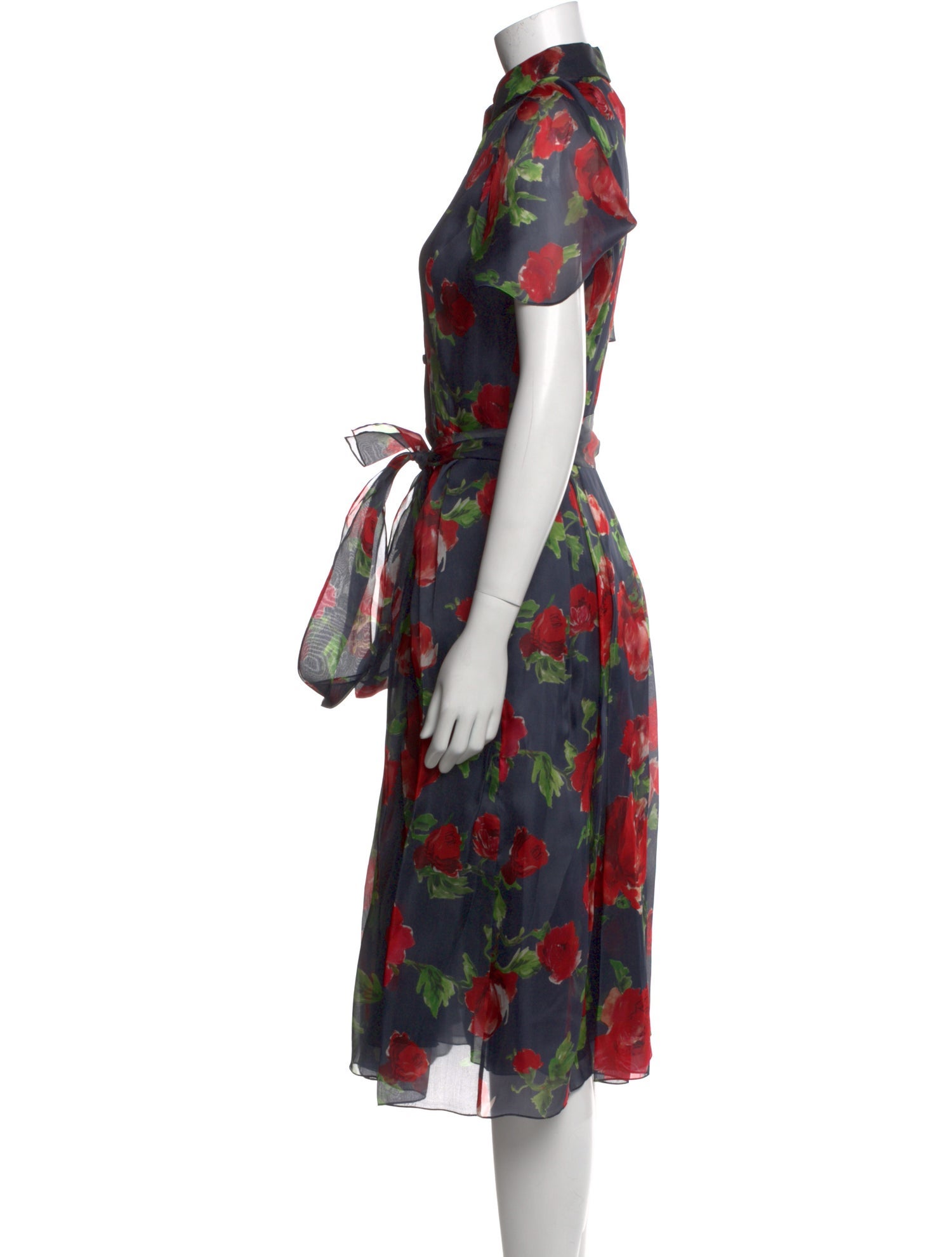 Carolina Herrera Silk Midi Length Dress