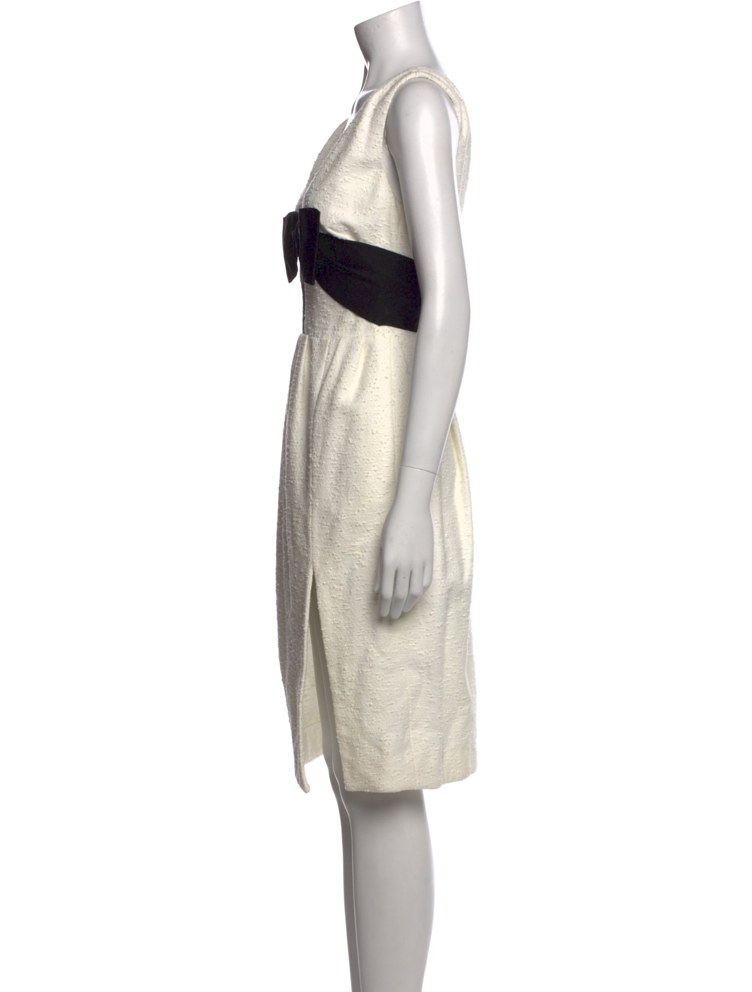 Carolina Herrera V-Neck Knee-Length Dress