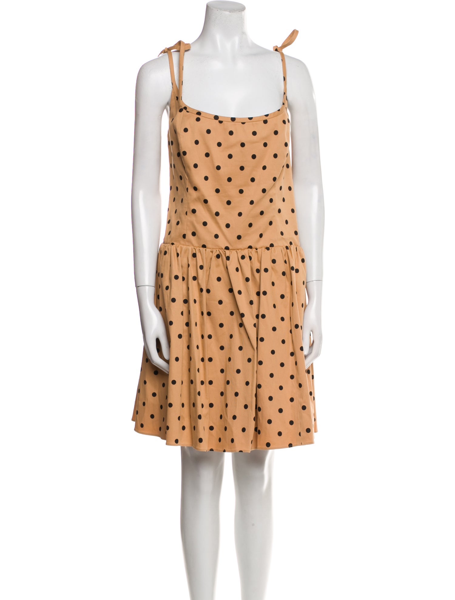 Carolina Herrera Polka Dot Print Knee-Length Dress w/ Tags