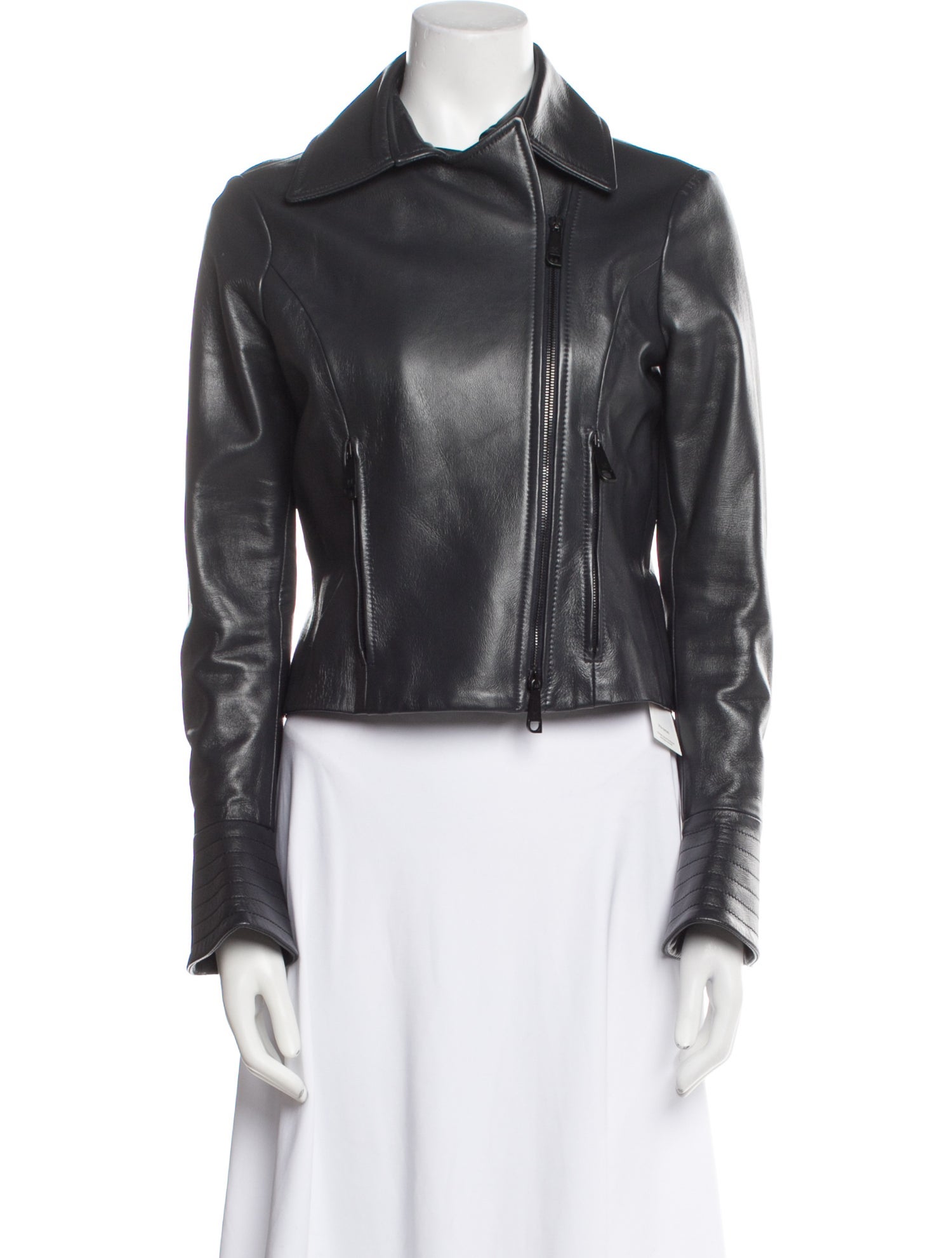 Carolina Herrera Leather Biker Jacket