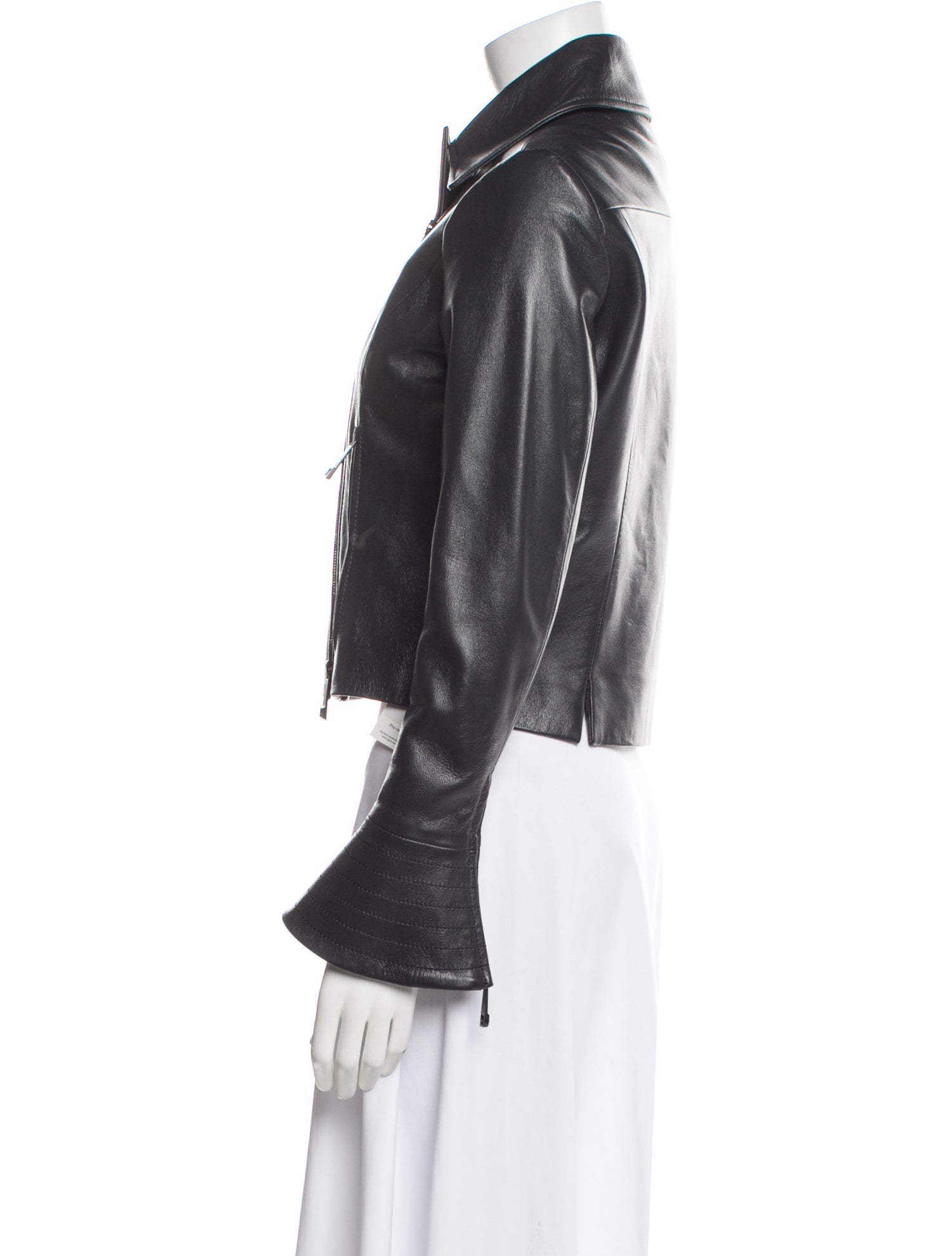Carolina Herrera Leather Biker Jacket