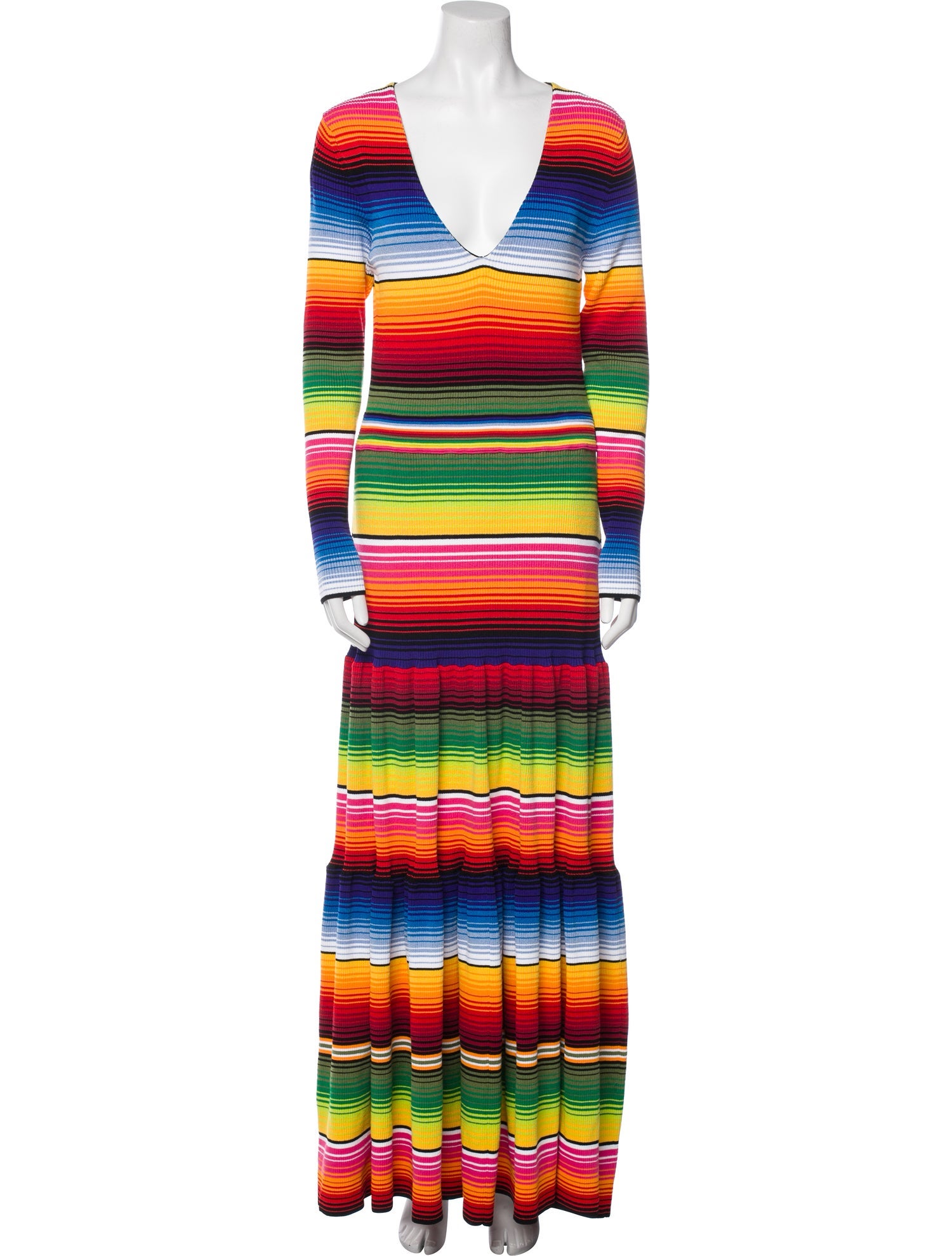 Carolina Herrera Striped Long Dress
