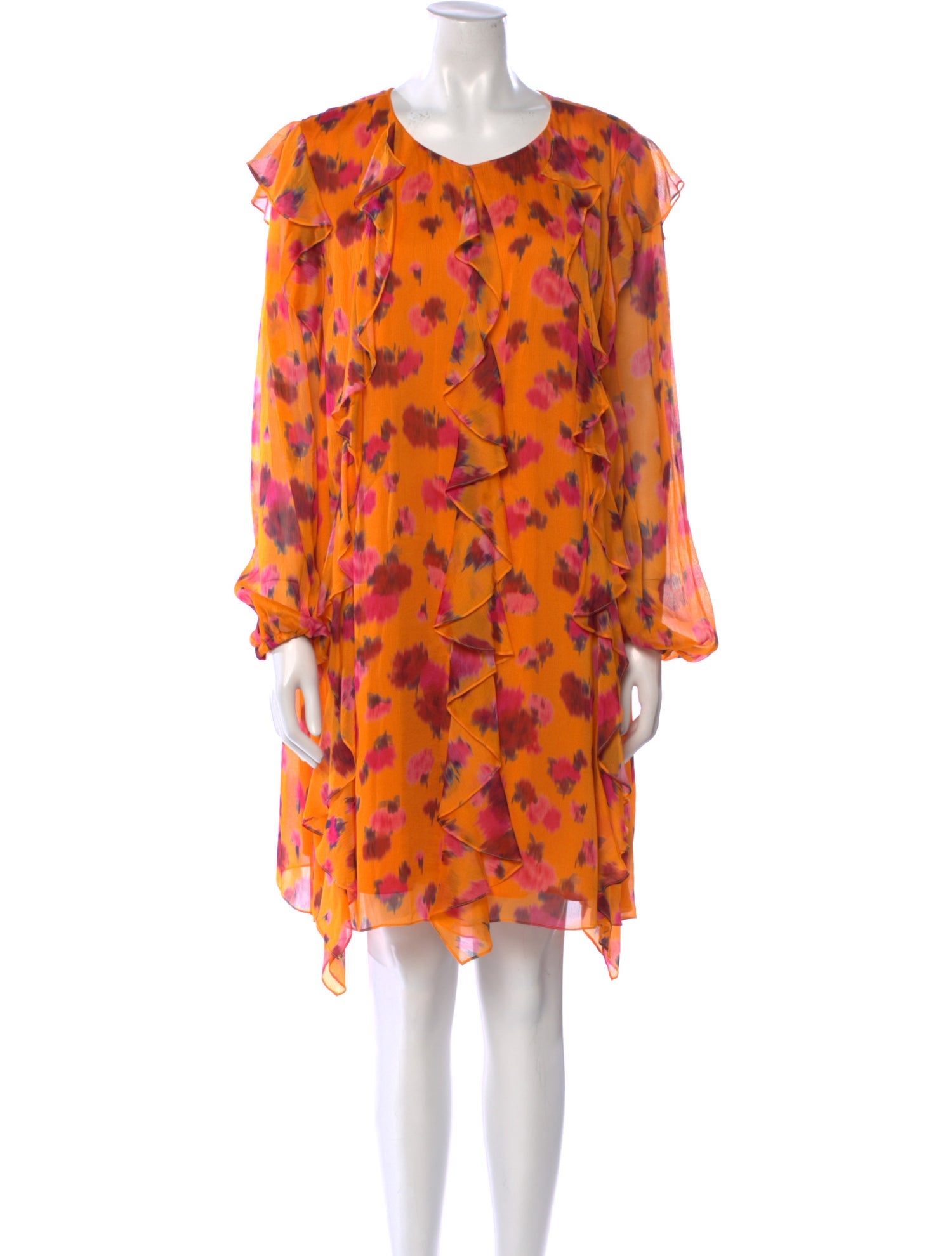 Carolina Herrera Floral Print Knee-Length Dress