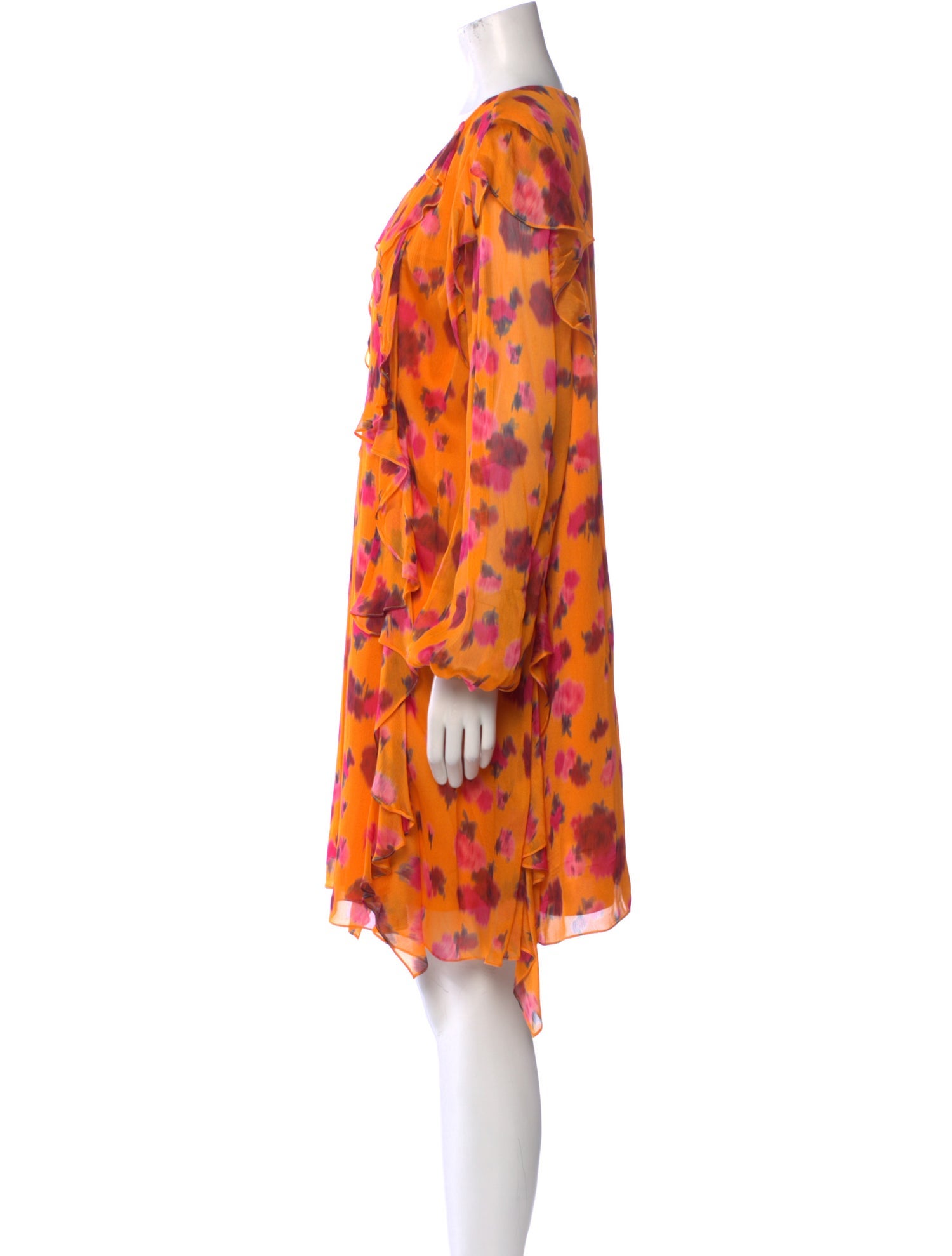 Carolina Herrera Floral Print Knee-Length Dress