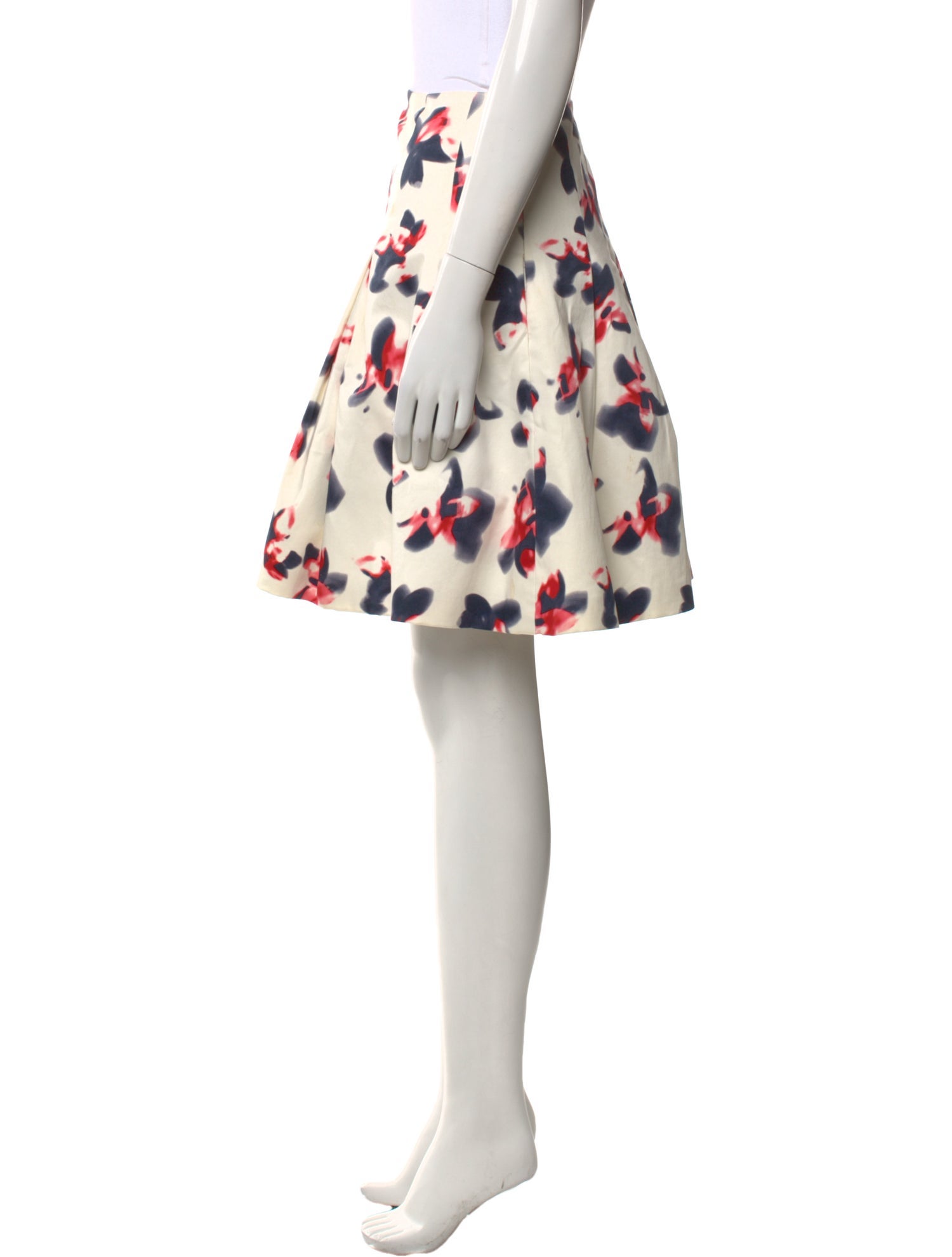 Carolina Herrera Floral Print Knee-Length Skirt